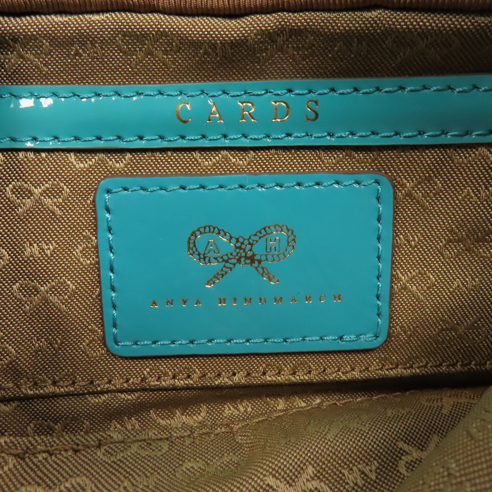 ANYA HINDMARCH 尼龍Clutch Bag金扣手拿包藍色