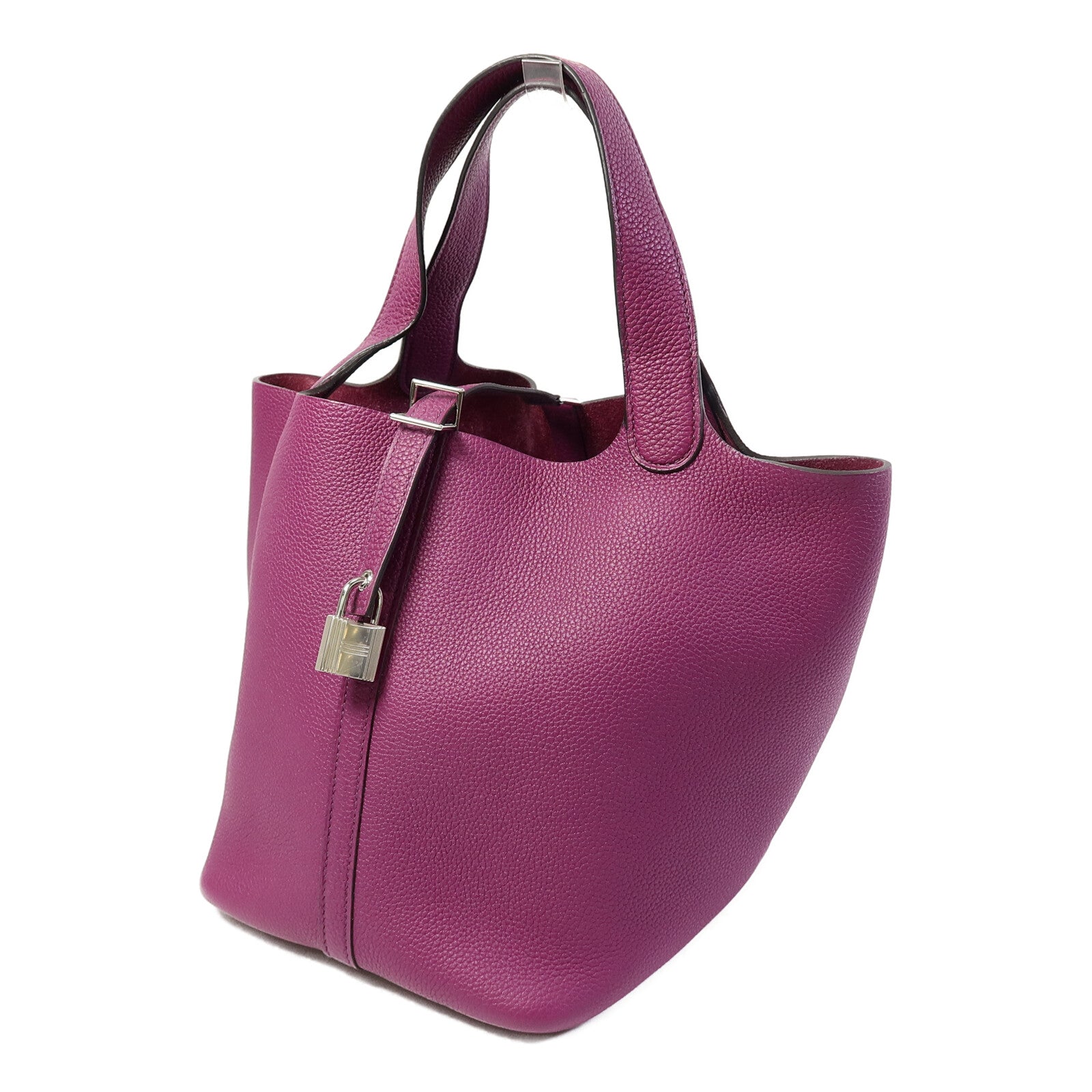 HERMES Clemence皮革Picotin MM手挽袋Anemone