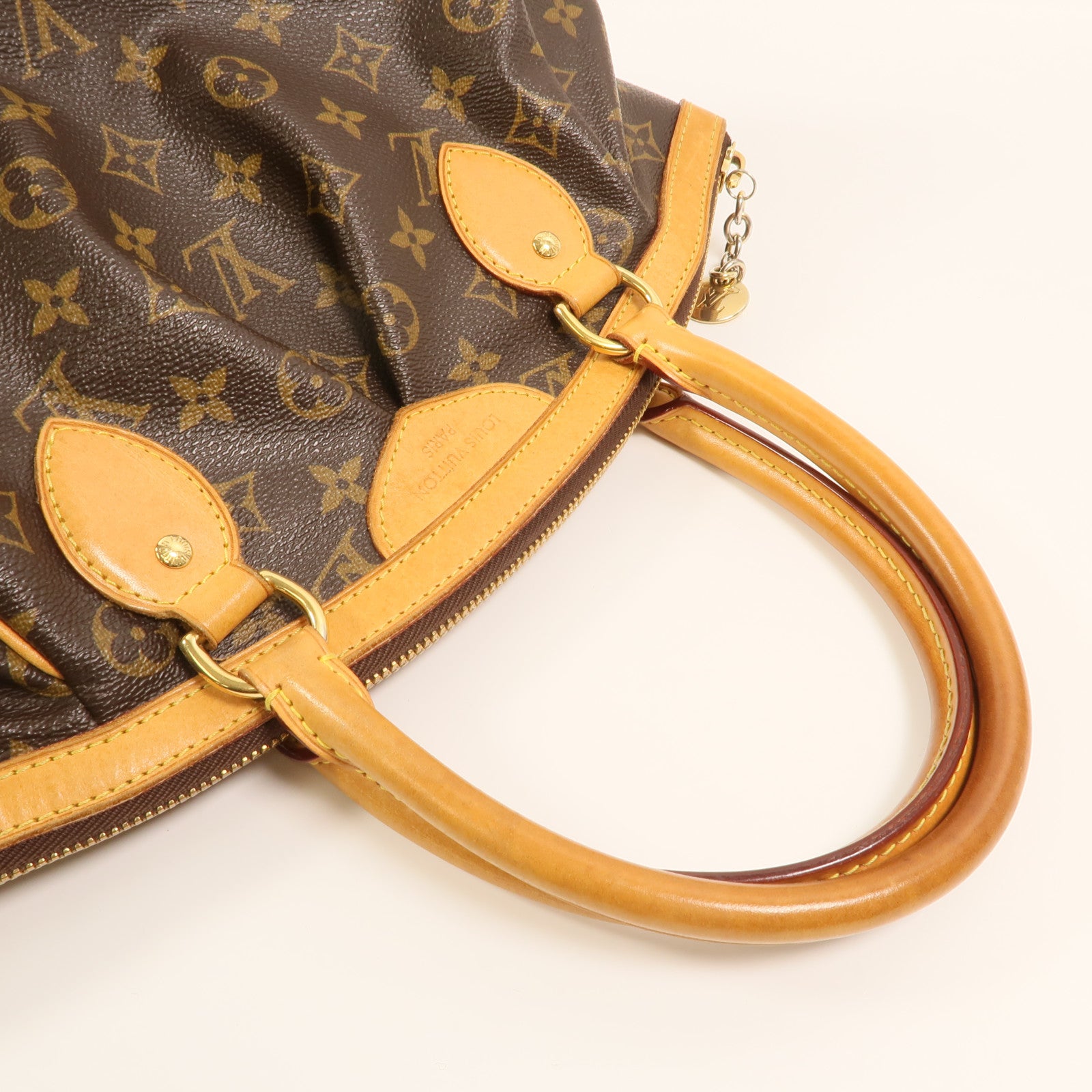 LOUIS VUITTON Monogram Tivoli PM金扣手挽袋