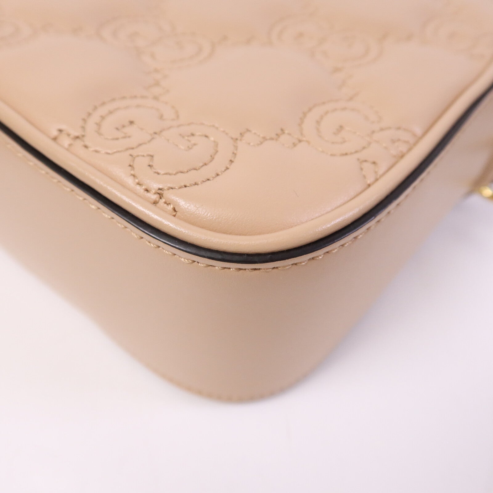 GUCCI 【激減優惠】牛皮皮革GG Matelasse Small Shoulder金扣肩背袋