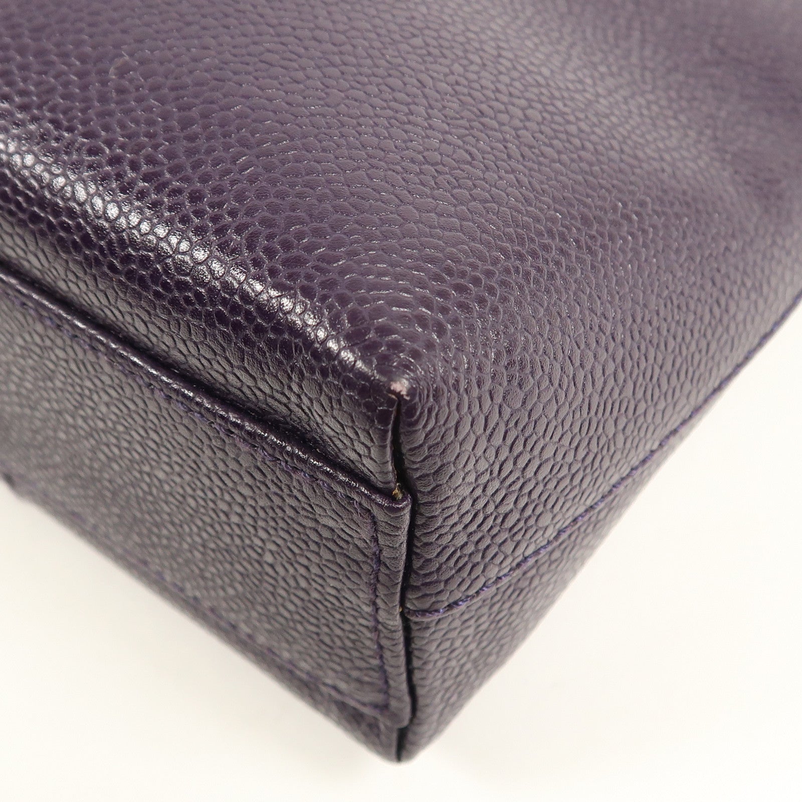 CHANEL 牛皮皮革Chain Shoulder銀扣鏈帶肩背袋