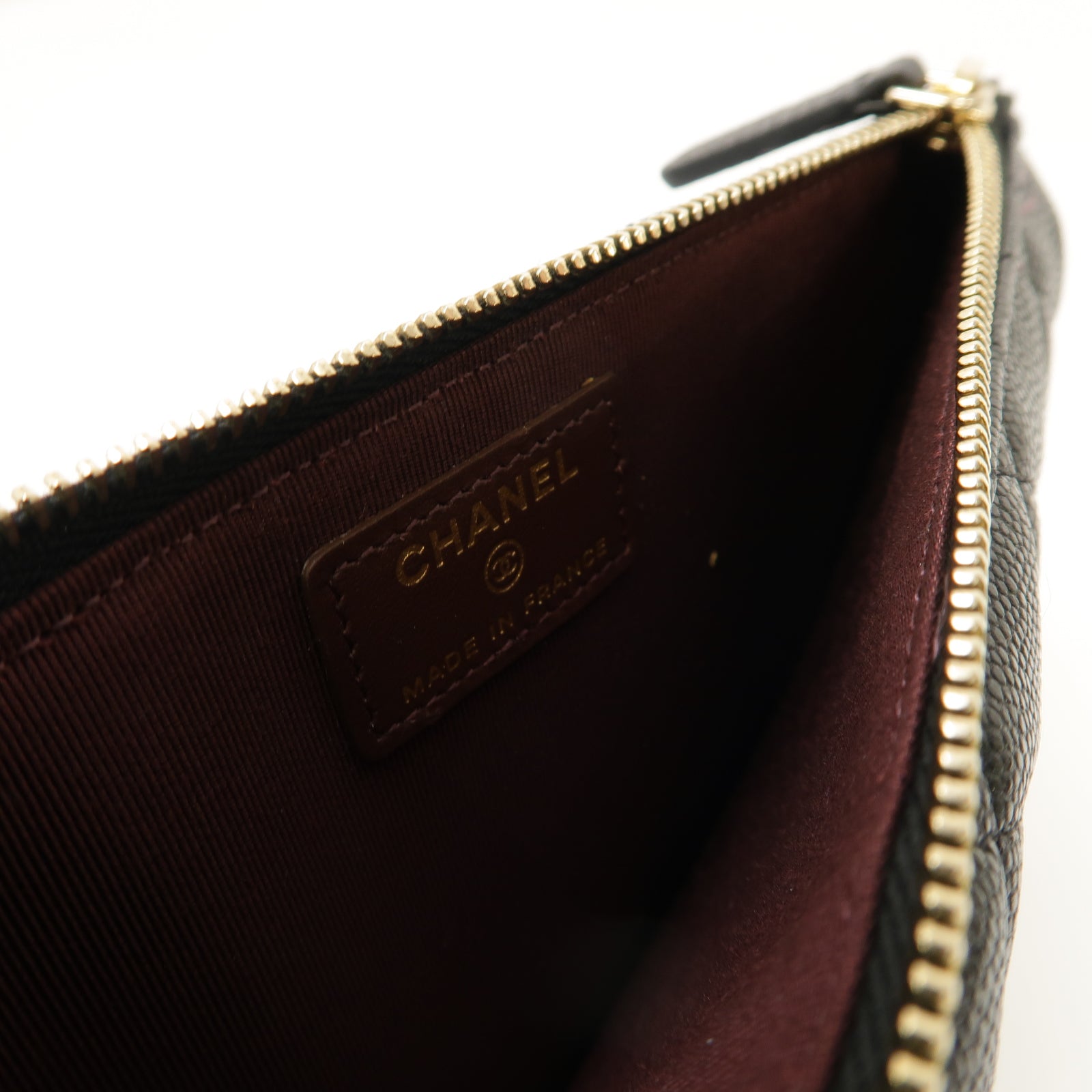 CHANEL 【激減優惠】菱格Caviar皮革Clutch Bag金扣手拿包黑色