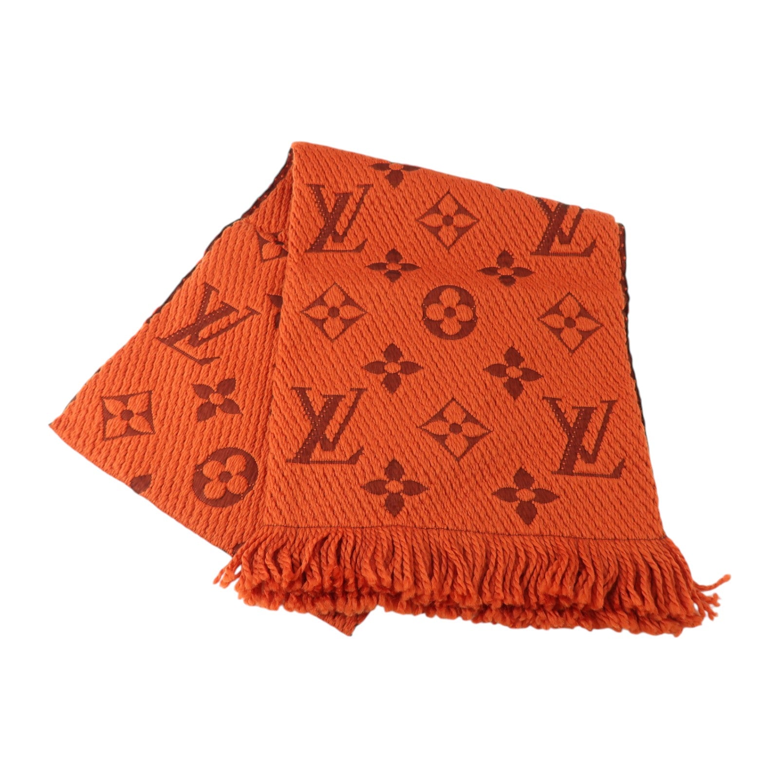 LOUIS VUITTON 羊毛/絲質Logomania Scarf絲巾