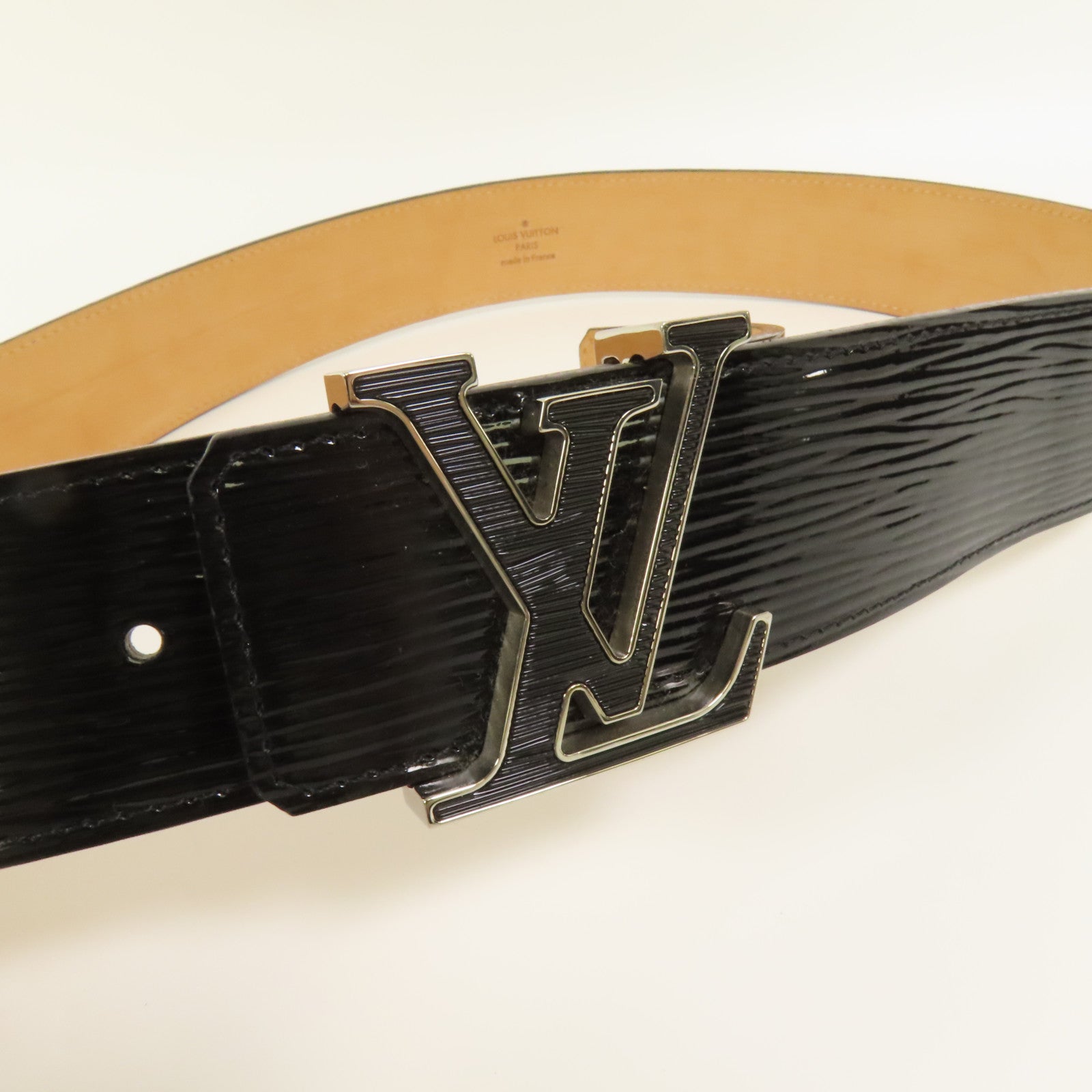 LOUIS VUITTON Epi Belt銀扣皮帶