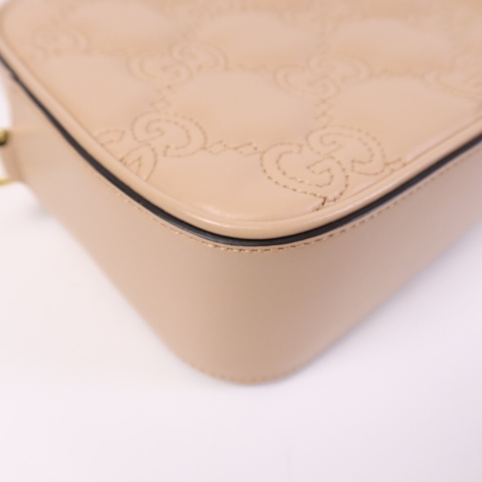 GUCCI 【激減優惠】牛皮皮革GG Matelasse Small Shoulder金扣肩背袋