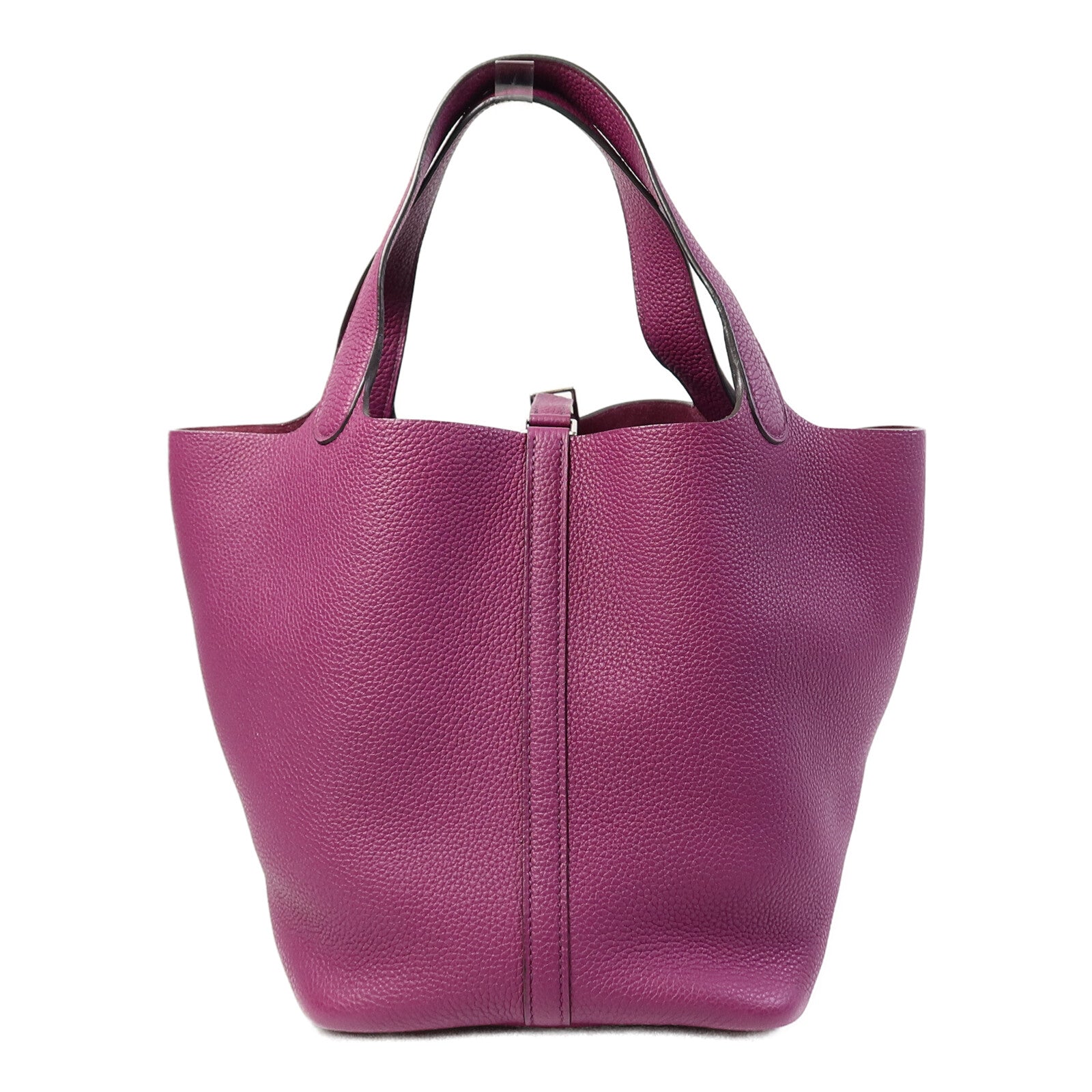 HERMES Clemence皮革Picotin MM手挽袋Anemone