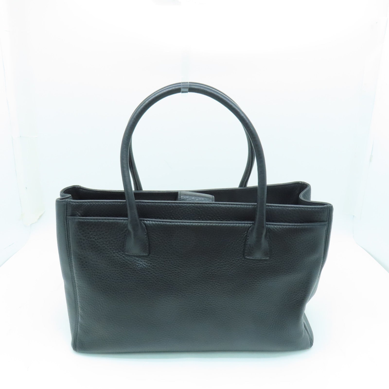 CHANEL 【激減優惠】牛皮皮革2 Way Shoulder Bag銀扣手挽肩背兩用袋黑色
