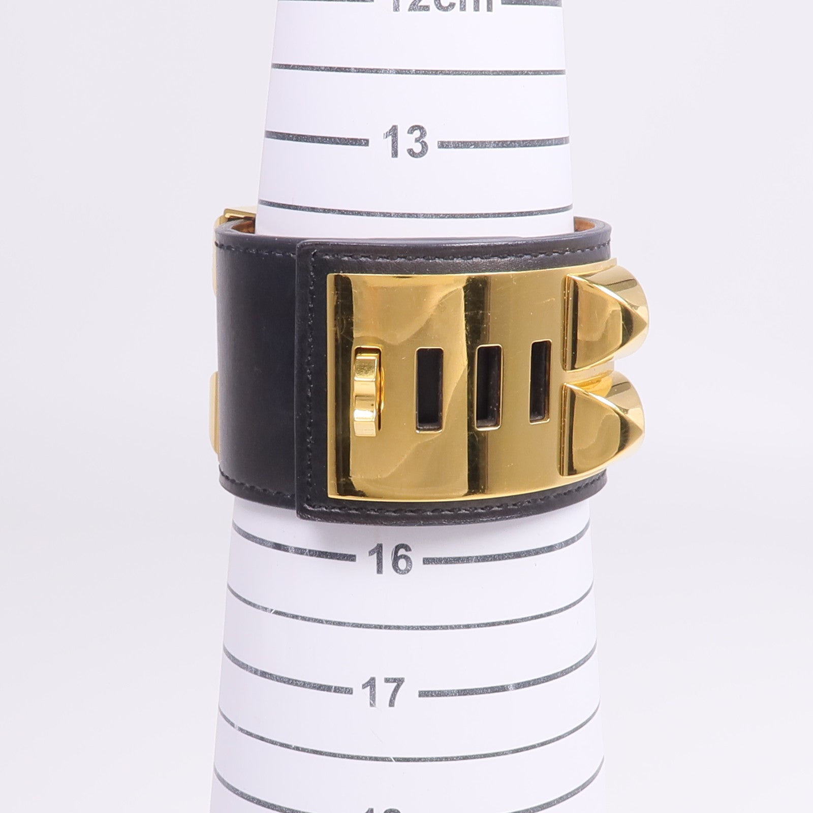 HERMES Box Calf皮革Collier de Chein Bracelet手帶