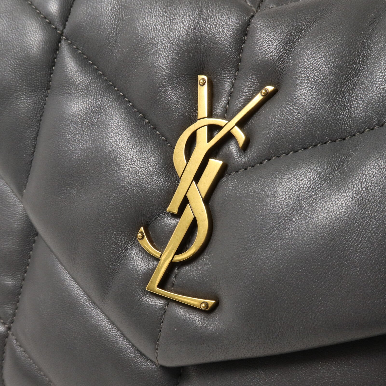 SAINT LAURENT 羊皮皮革Puffer Small鏈帶肩背袋