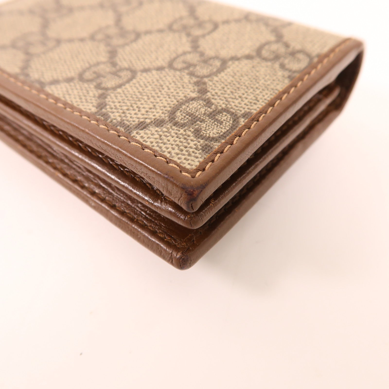 GUCCI 塗層帆布Horsebit 1955金扣錢包