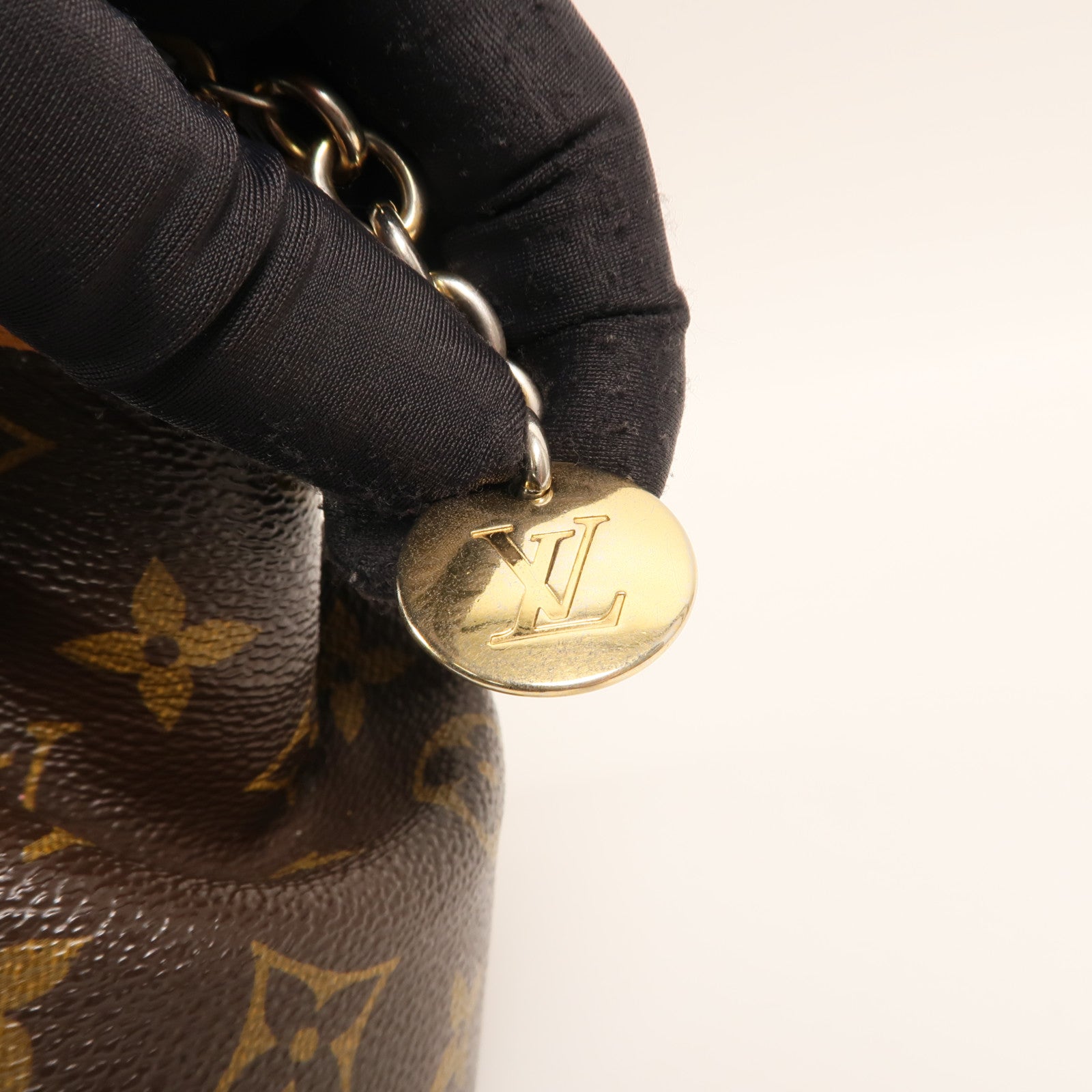 LOUIS VUITTON Monogram Tivoli PM金扣手挽袋