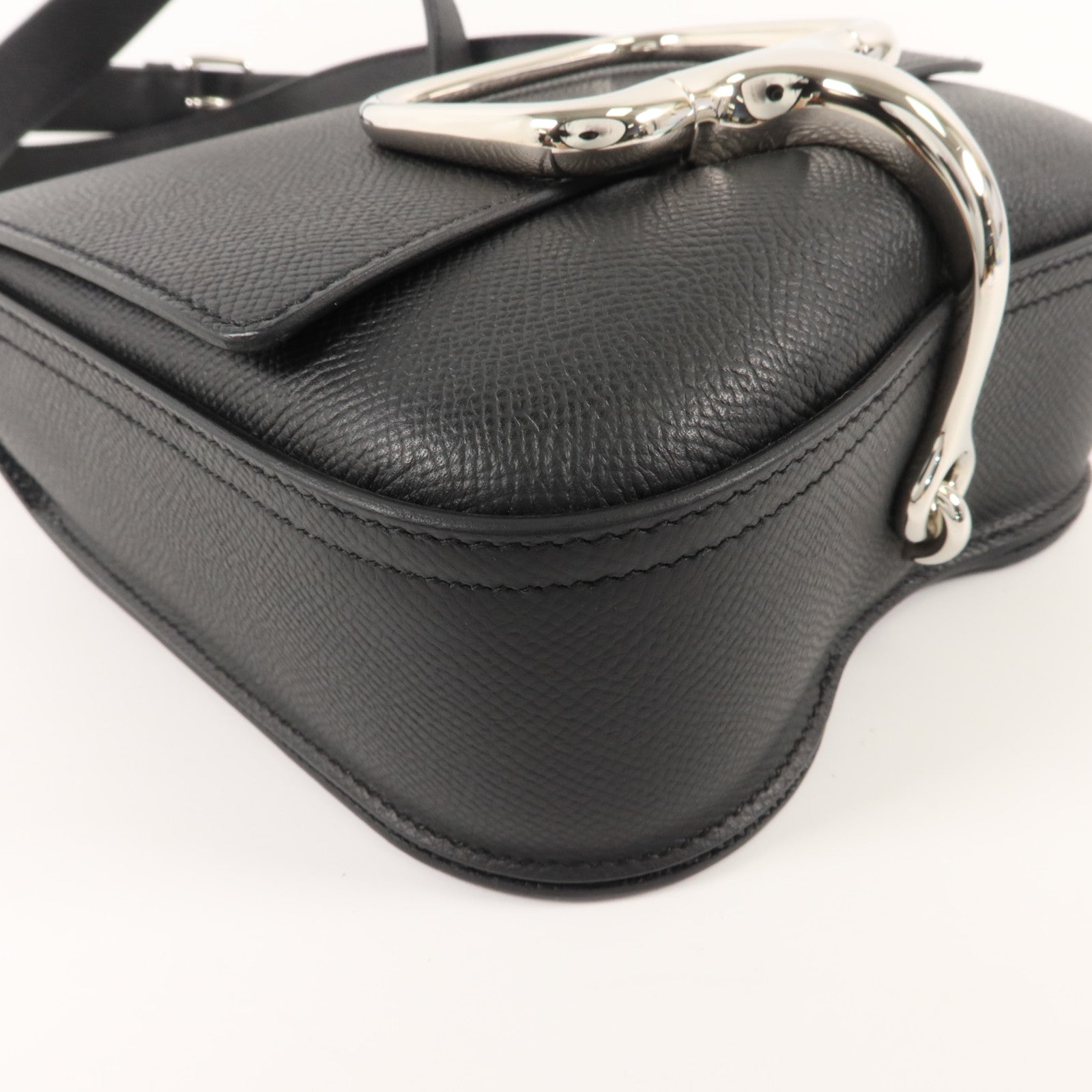 HERMES Epsom皮革Della Cavalleria Mini肩背袋Noir