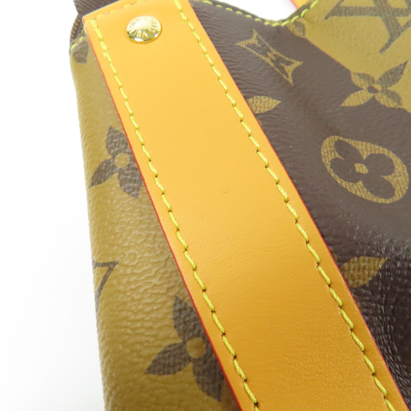 LOUIS VUITTON Monogram Stripe Nigo Randonnee金扣背包