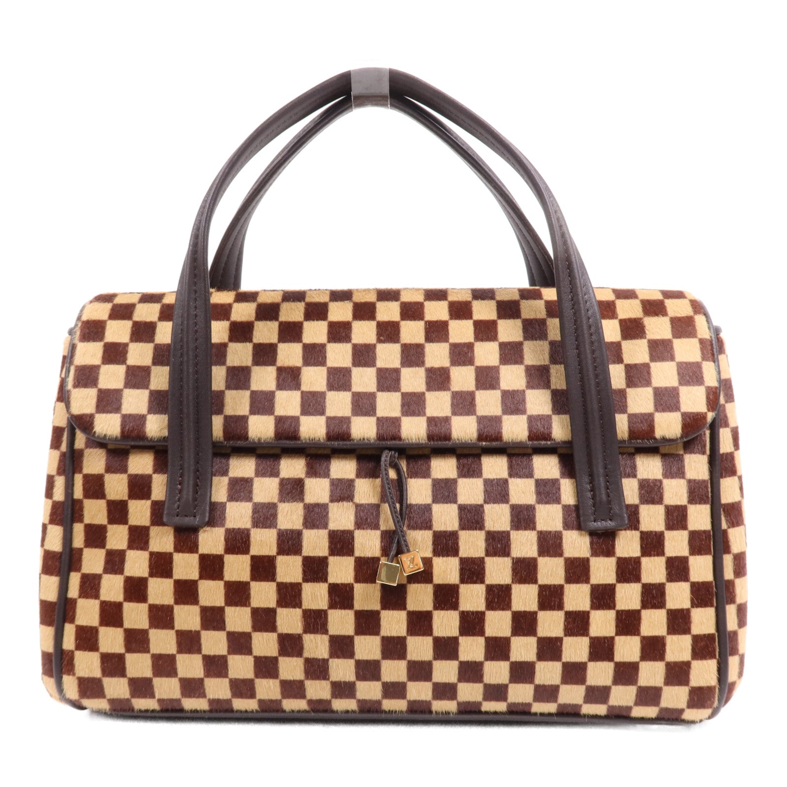 LOUIS VUITTON Damier Sauvage Lionne金扣手挽袋