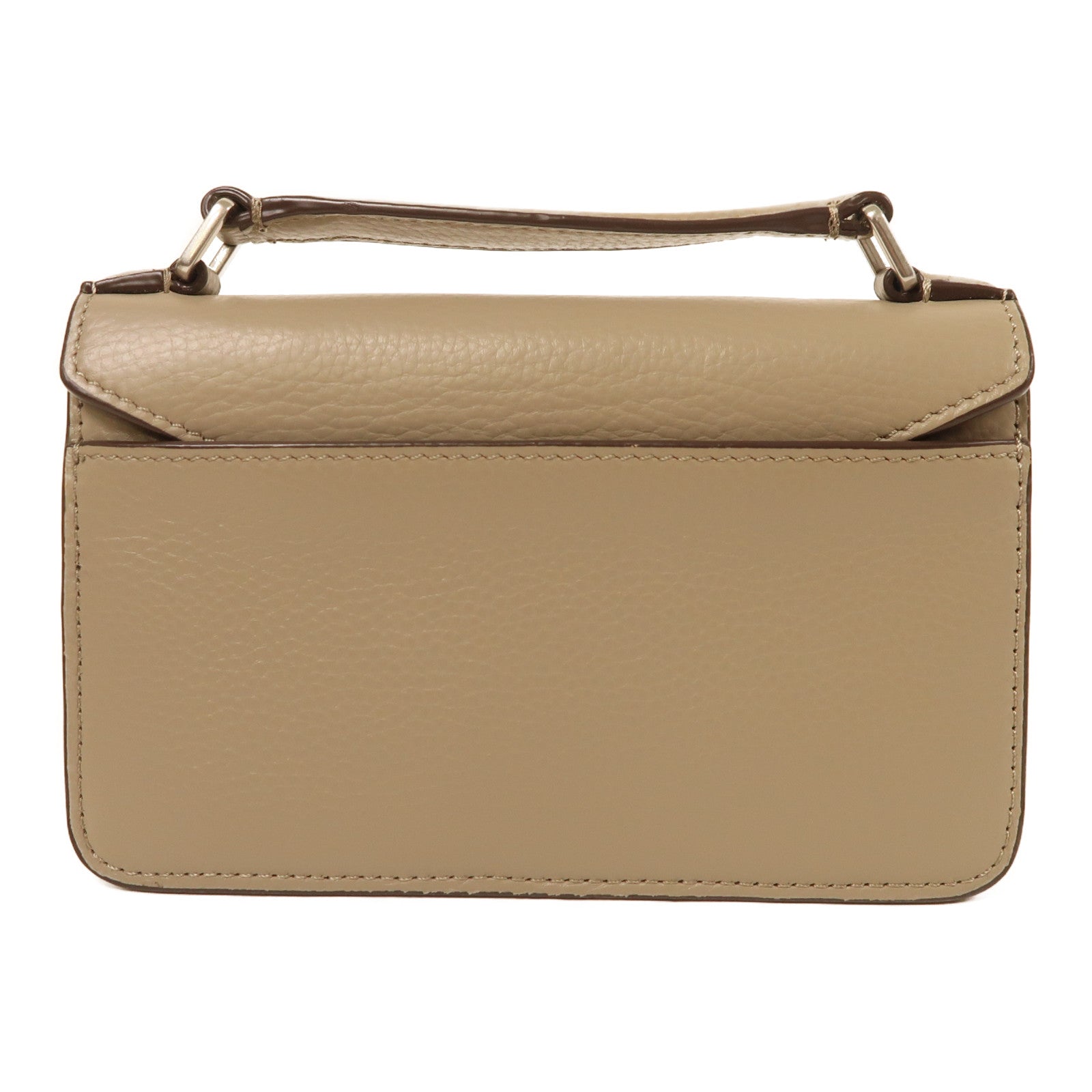 Tory Burch 牛皮皮革Shoulder Bag銀扣手挽肩背兩用袋灰色