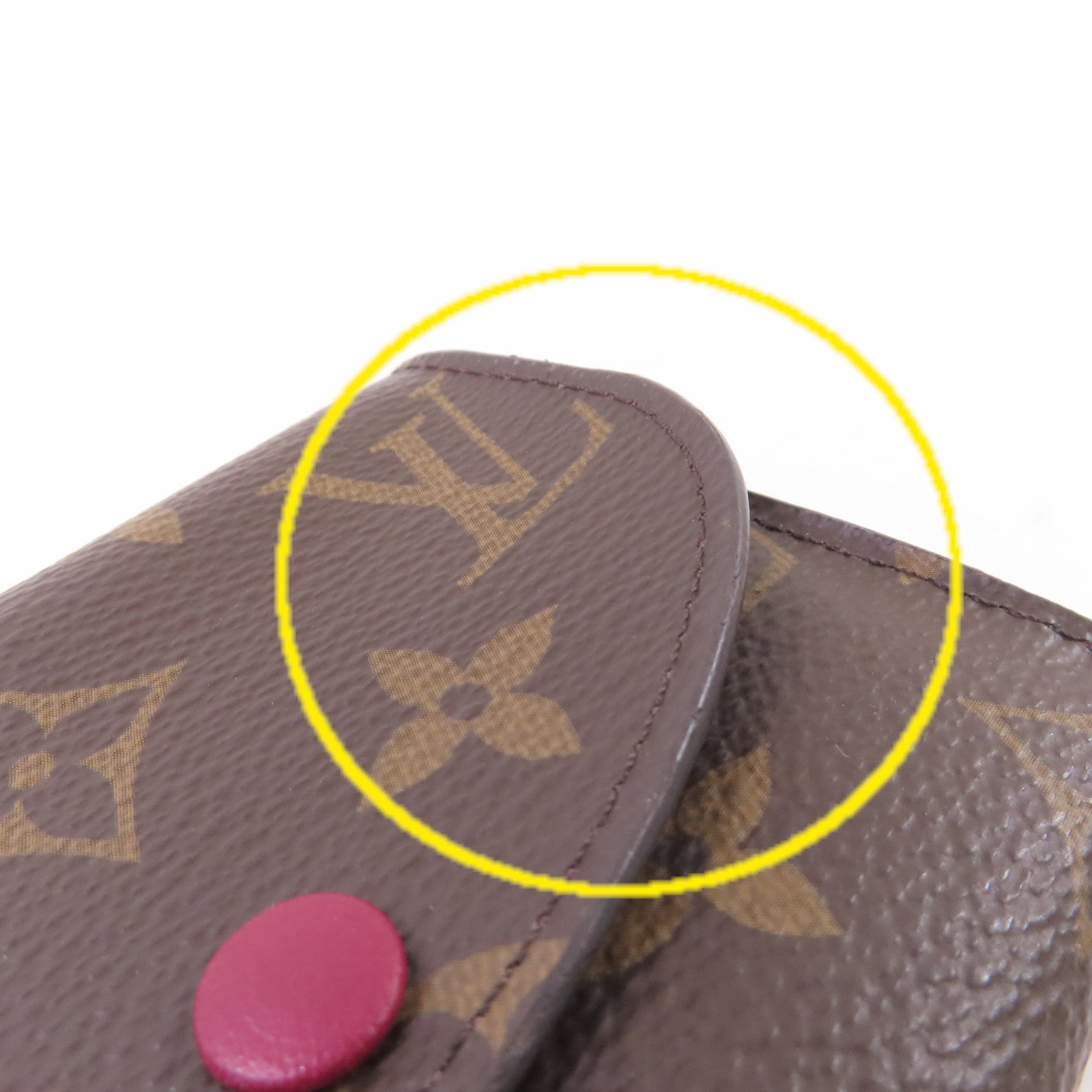 LOUIS VUITTON Monogram Rosalie Coin Case金扣零錢包啡色/酒紅色