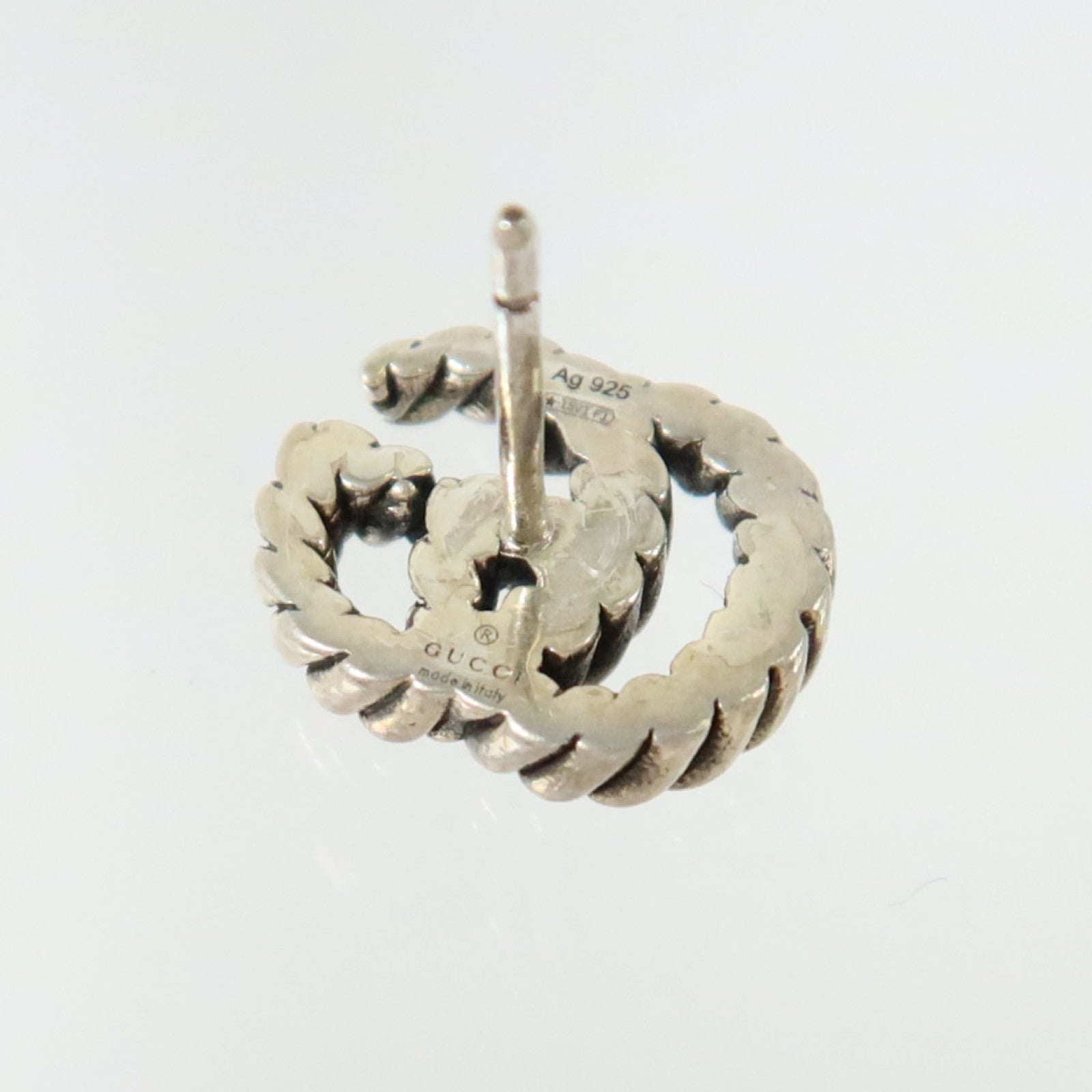 GUCCI 925純銀GG Marmont Stud Earrings耳環