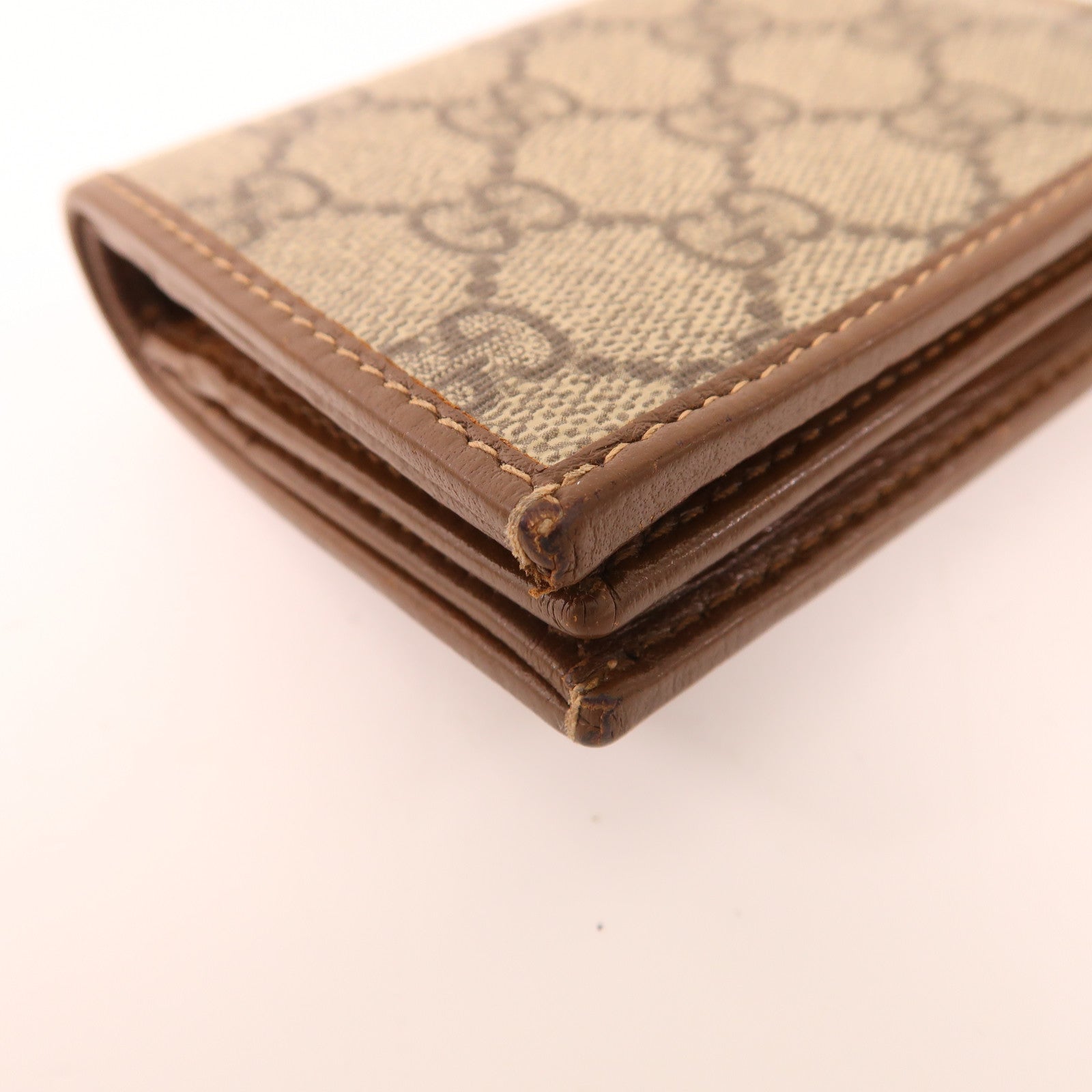 GUCCI 塗層帆布Horsebit 1955金扣錢包