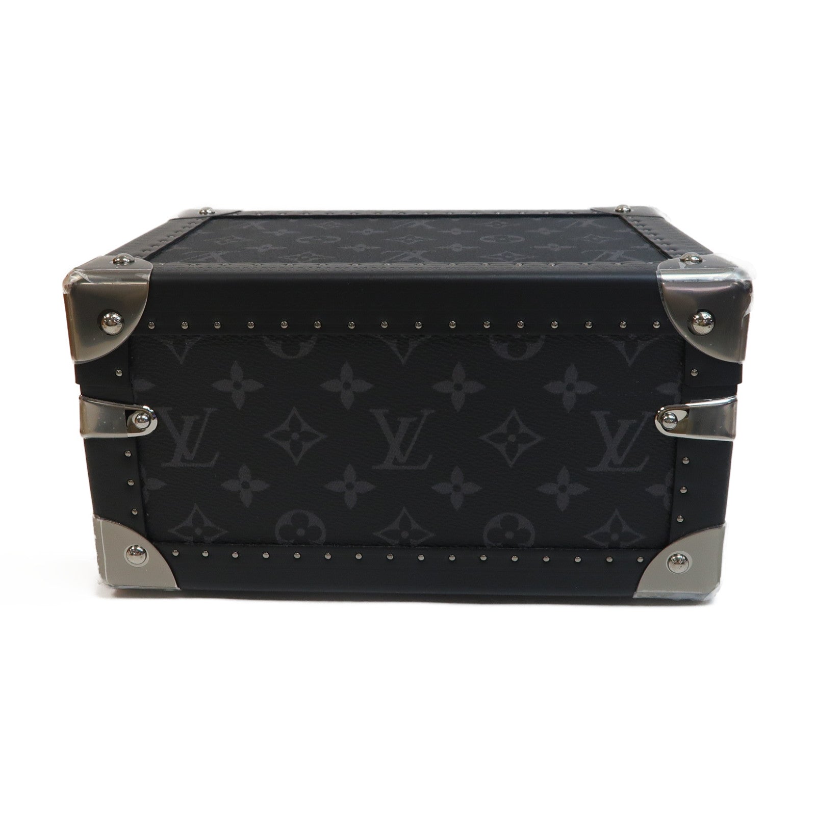 LOUIS VUITTON Monogram Coffret Tresor 24銀扣行李箱黑色