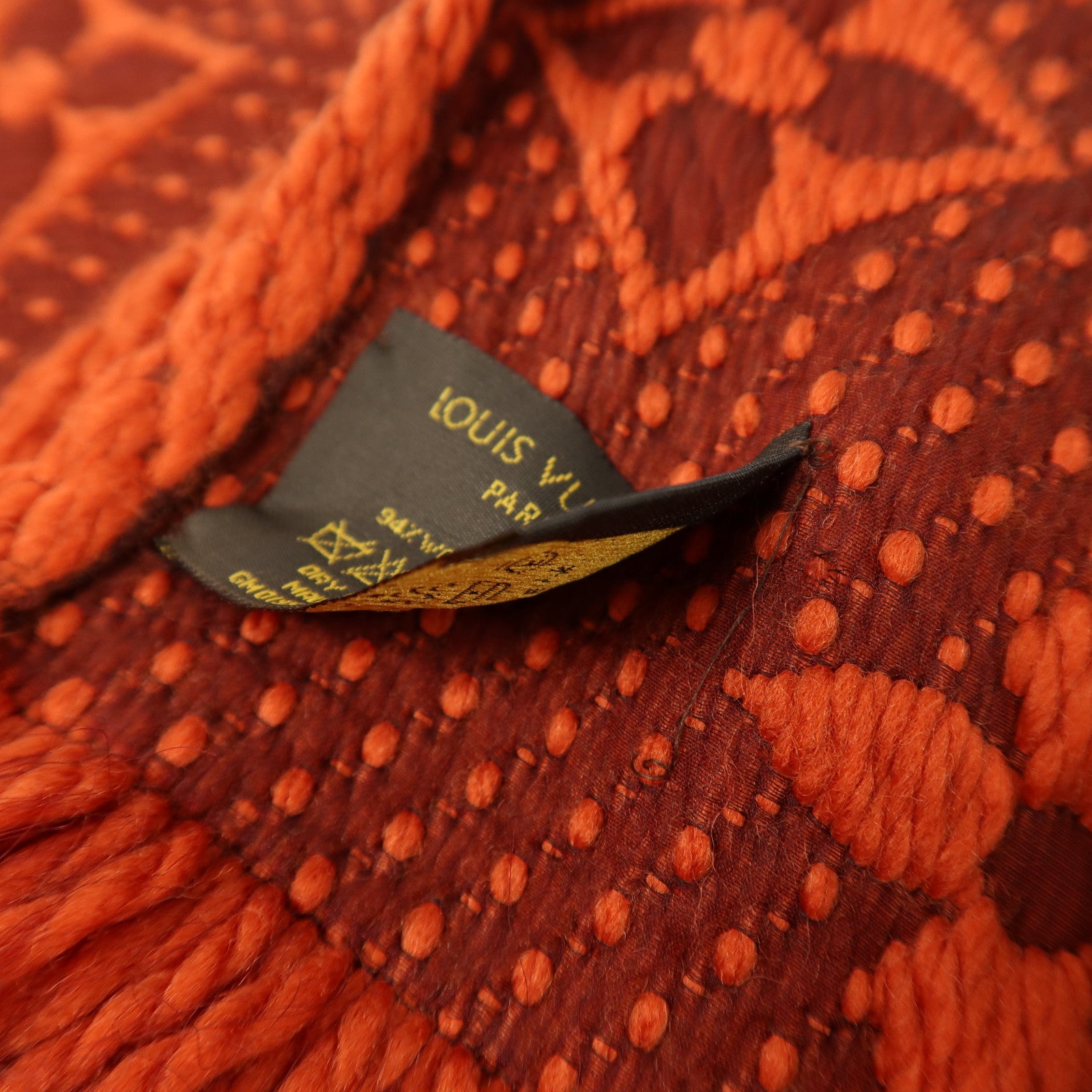 LOUIS VUITTON 羊毛/絲質Logomania Scarf絲巾