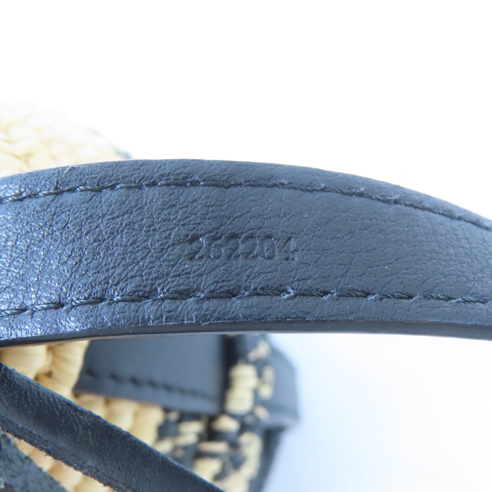 LOEWE 藤製Beehive Basket肩背袋黑色/棕色