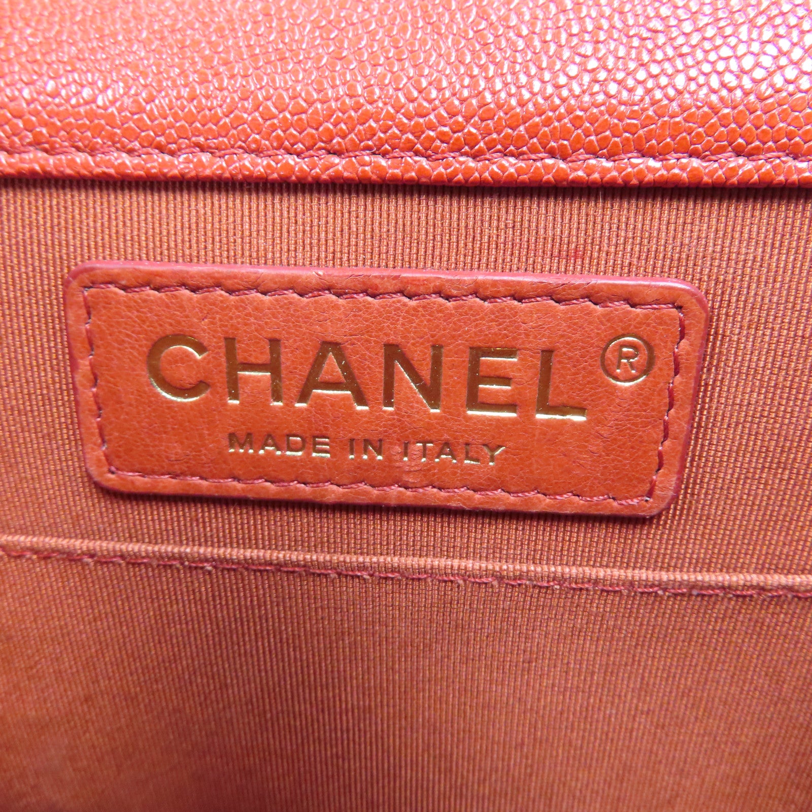 CHANEL 【激減優惠】菱格牛皮皮革Boy金扣鏈帶肩背袋紅色