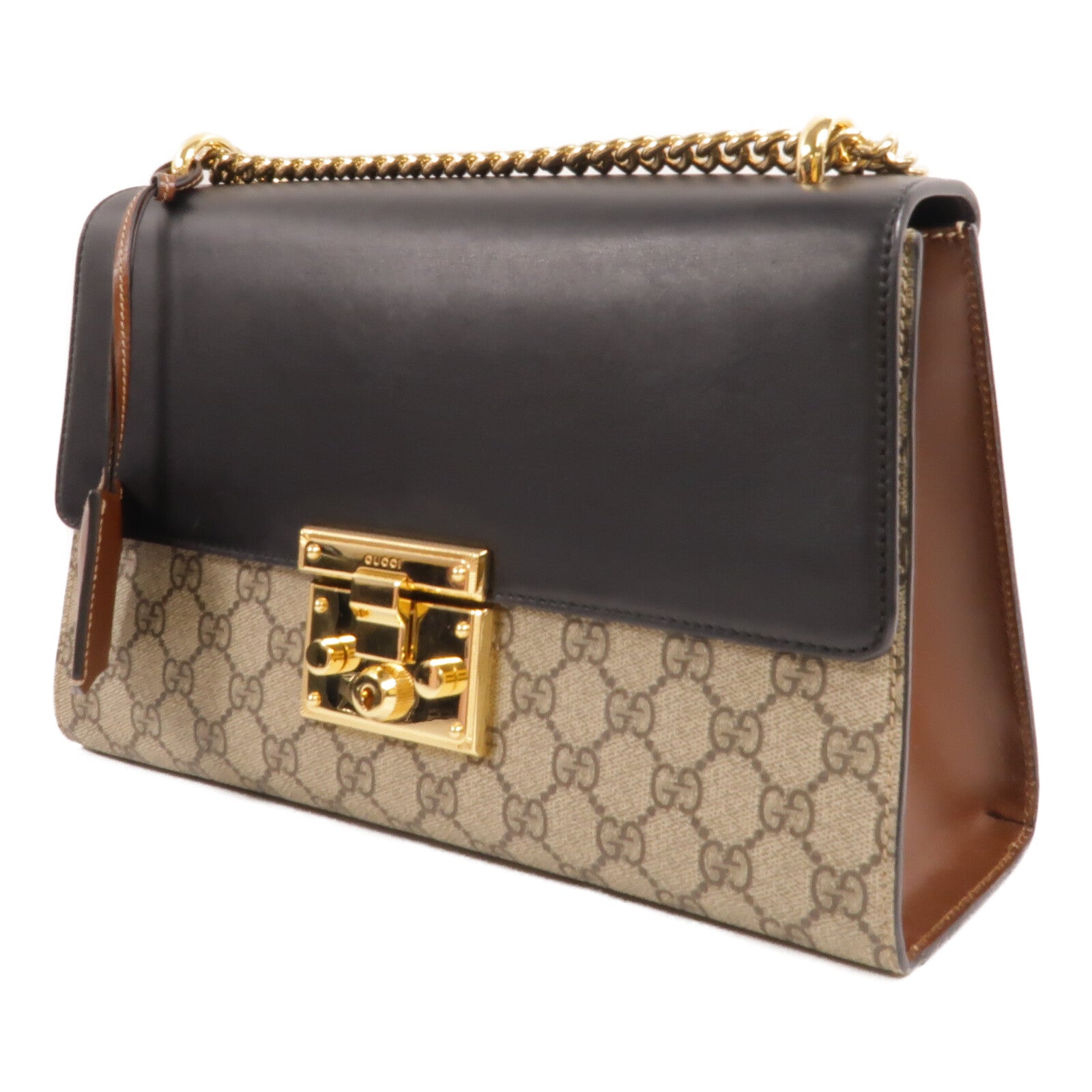 GUCCI 塗層帆布Padlock GG Medium肩背袋