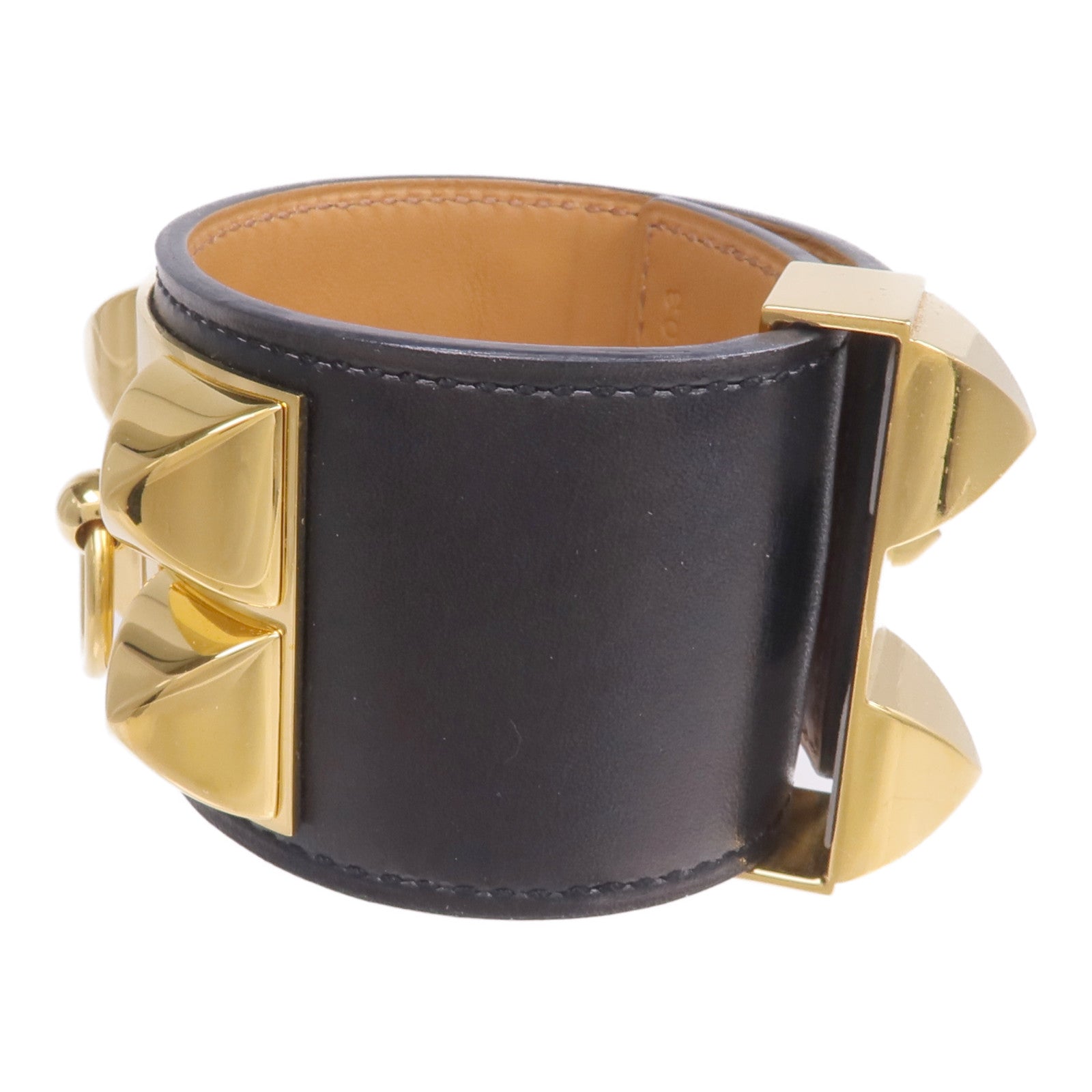 HERMES Box Calf皮革Collier de Chein Bracelet手帶
