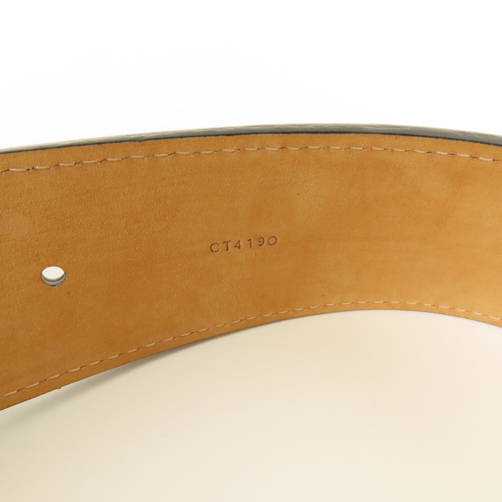 LOUIS VUITTON Epi Belt銀扣皮帶