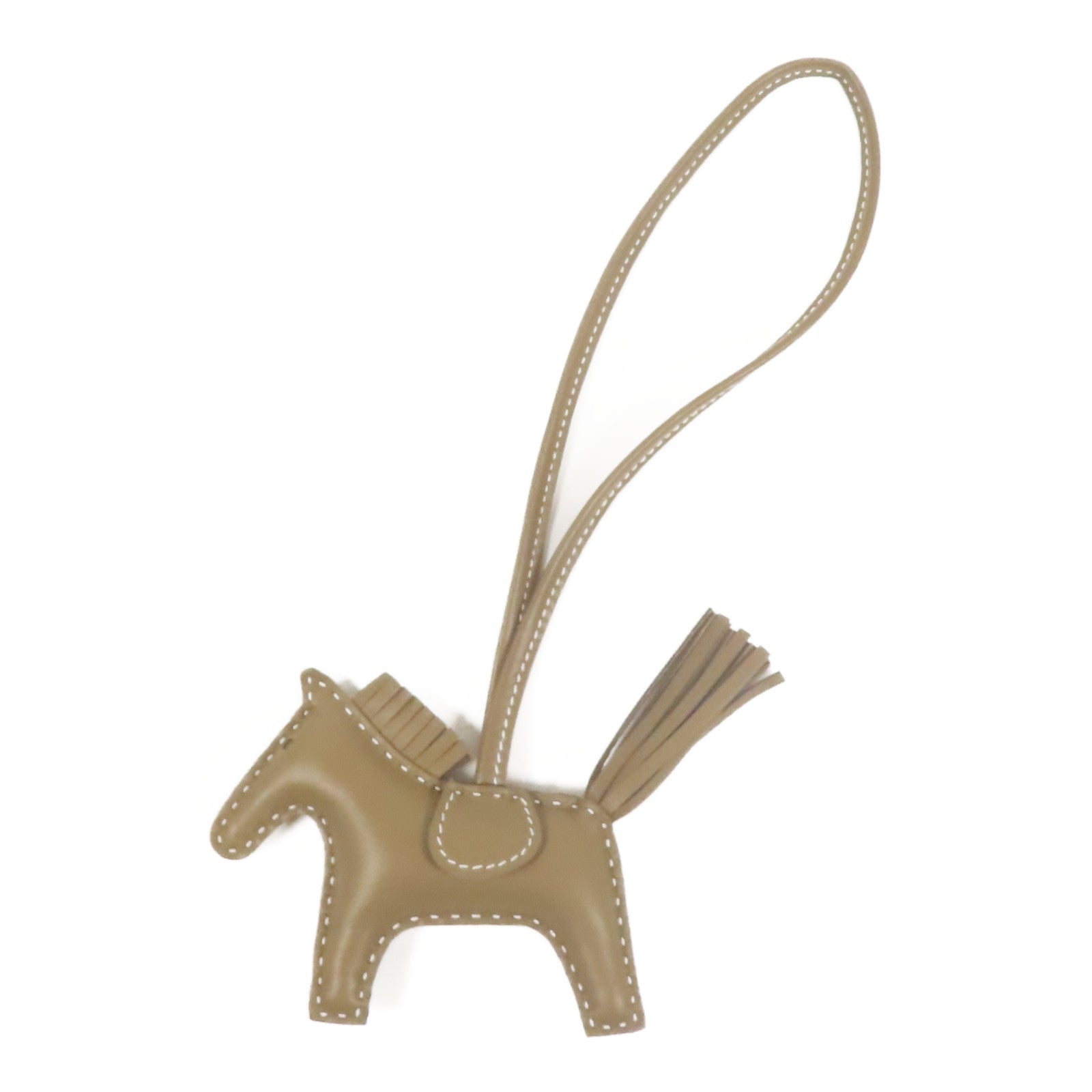 HERMES Milo皮革Rodeo掛飾Etoupe