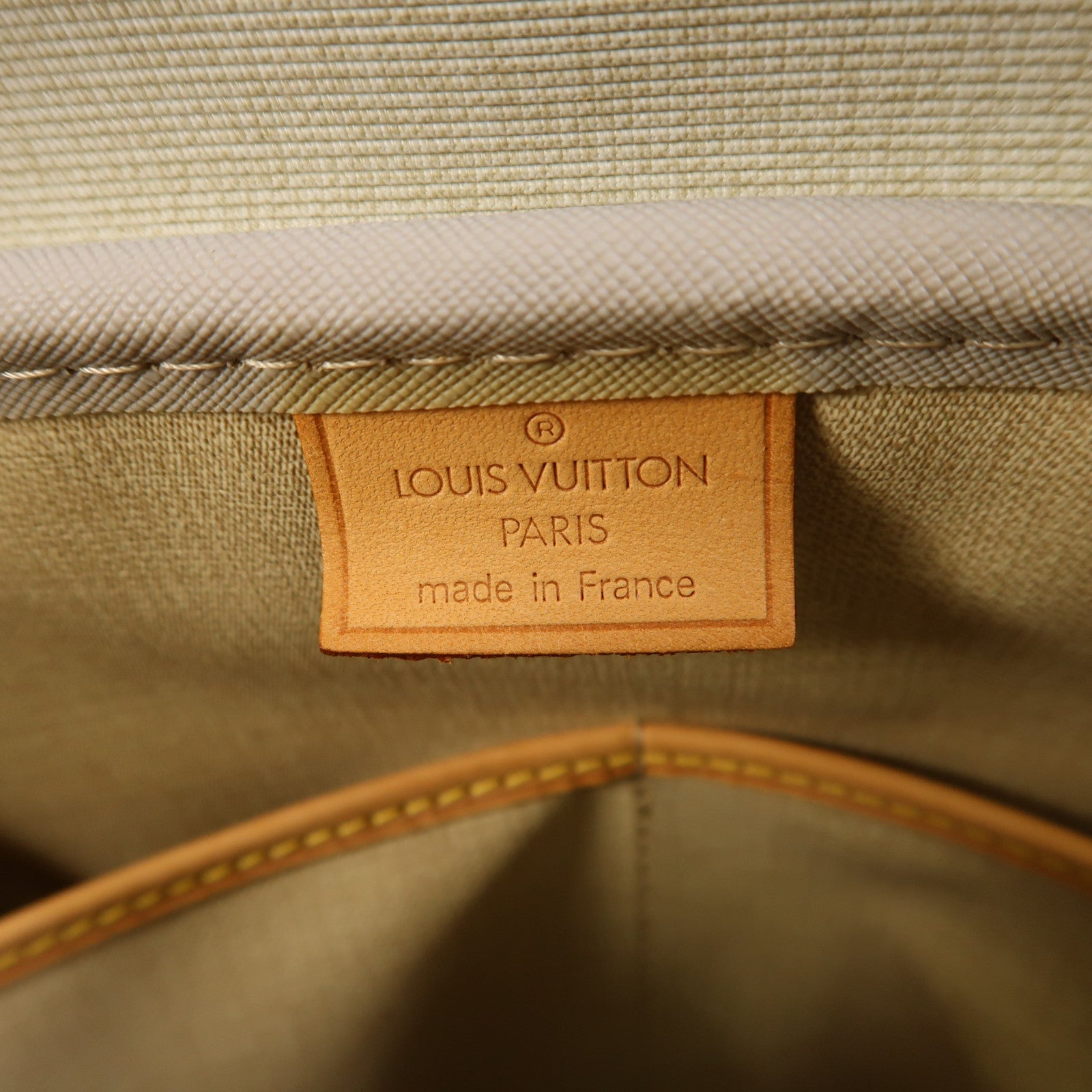 LOUIS VUITTON Monogram Deauville金扣手挽袋棕色
