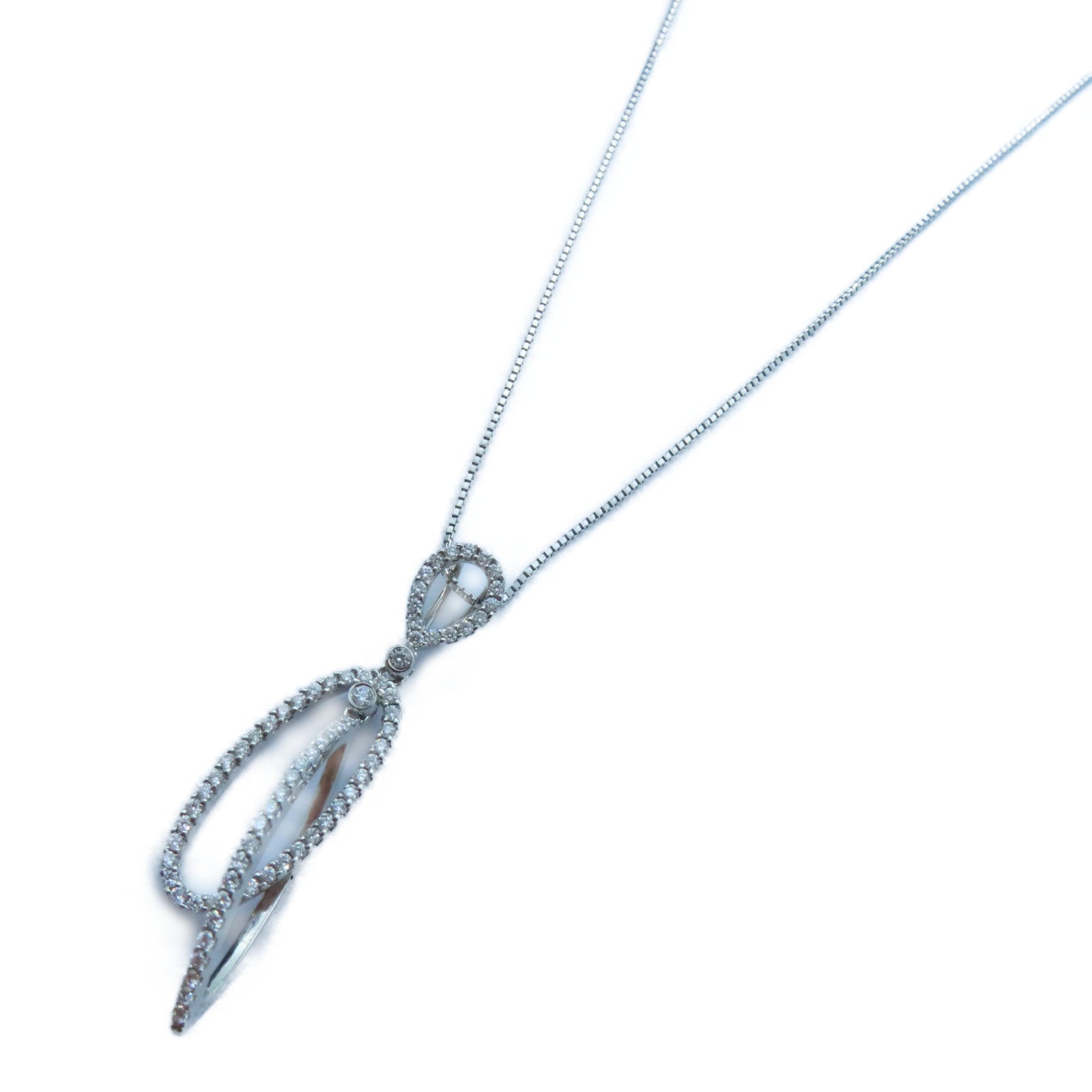 JEWELRY 【激減優惠】18K白金Diamond Necklace鑽石項鍊#44cm