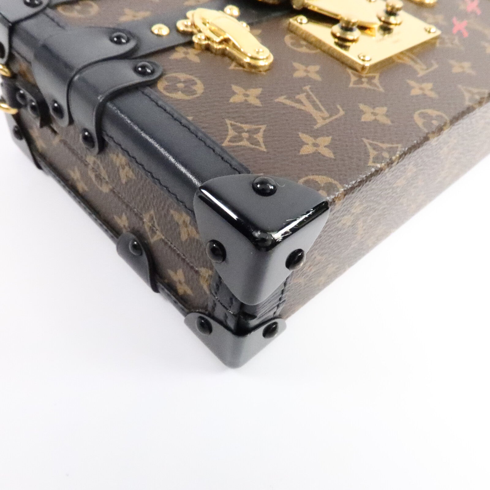 LOUIS VUITTON Monogram Petite Malle金扣肩背袋