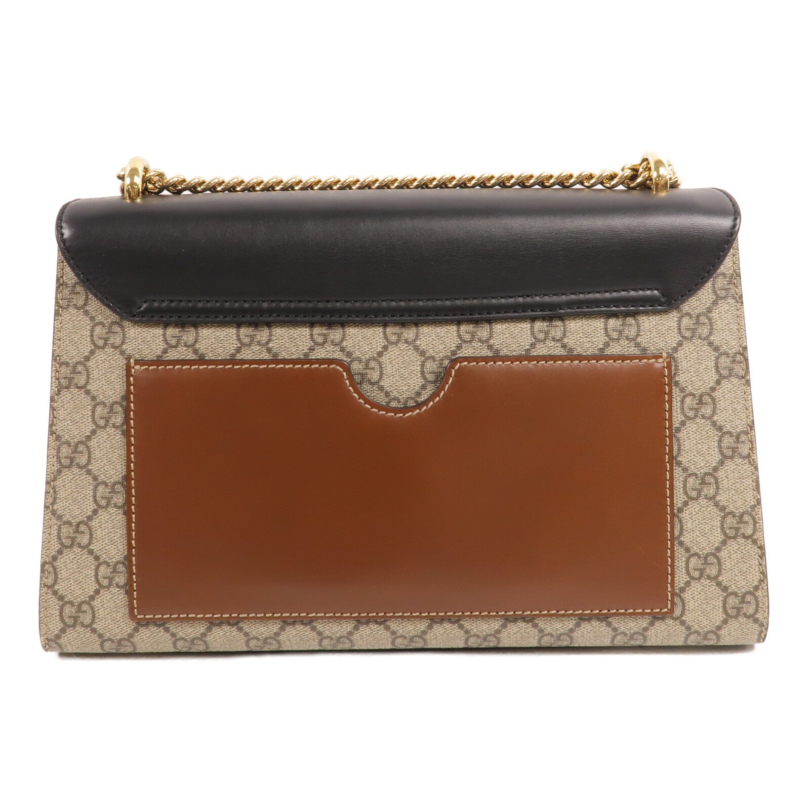GUCCI 塗層帆布Padlock GG Medium肩背袋
