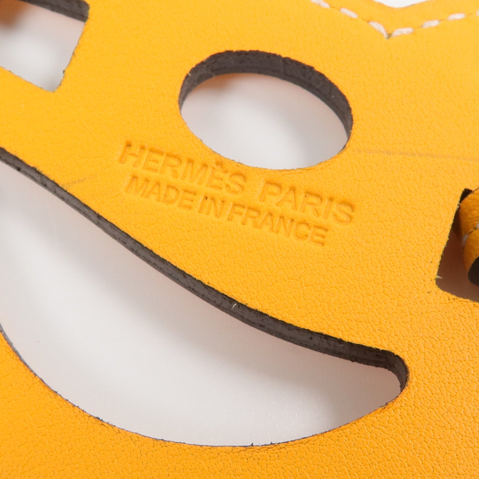 HERMES Swift皮革Paddock Cheval Bag Charm掛飾Jaune d'Or