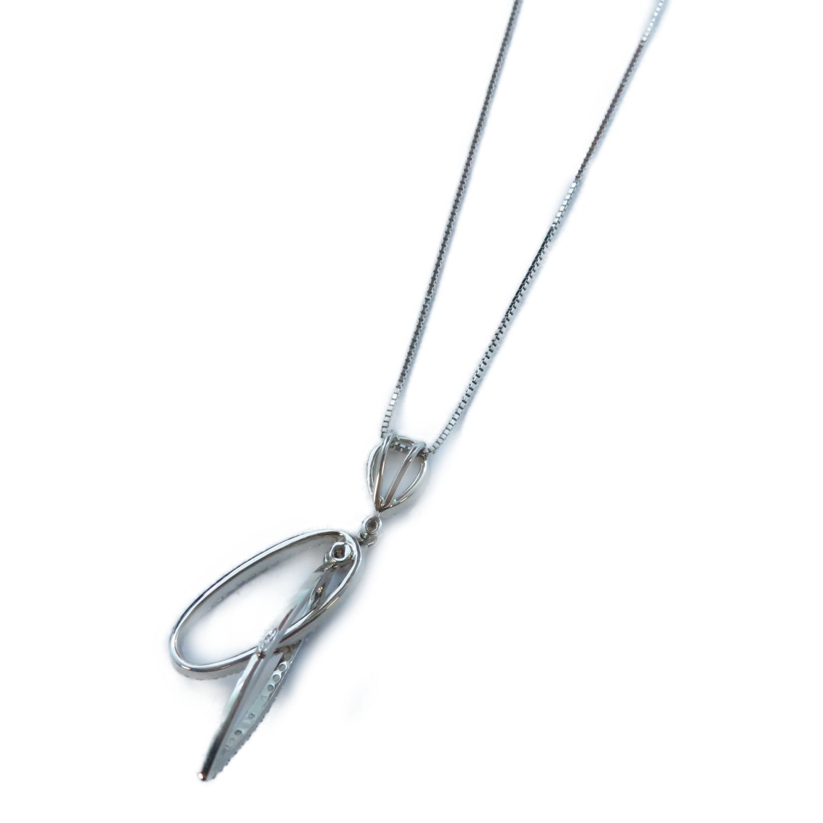 JEWELRY 【激減優惠】18K白金Diamond Necklace鑽石項鍊#44cm
