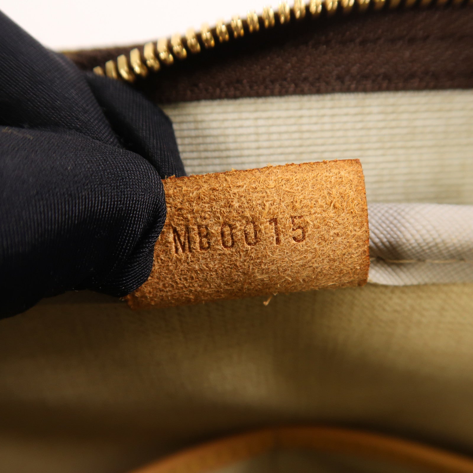 LOUIS VUITTON Monogram Deauville金扣手挽袋棕色
