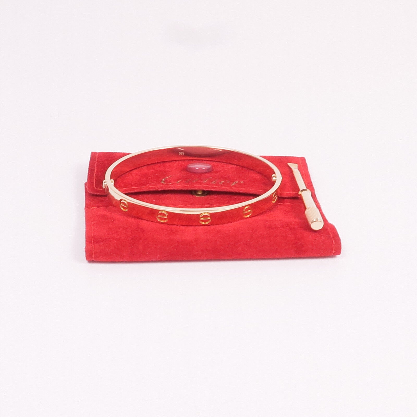 CARTIER 18K玫瑰金Love Bracelet手鐲Cartier#19