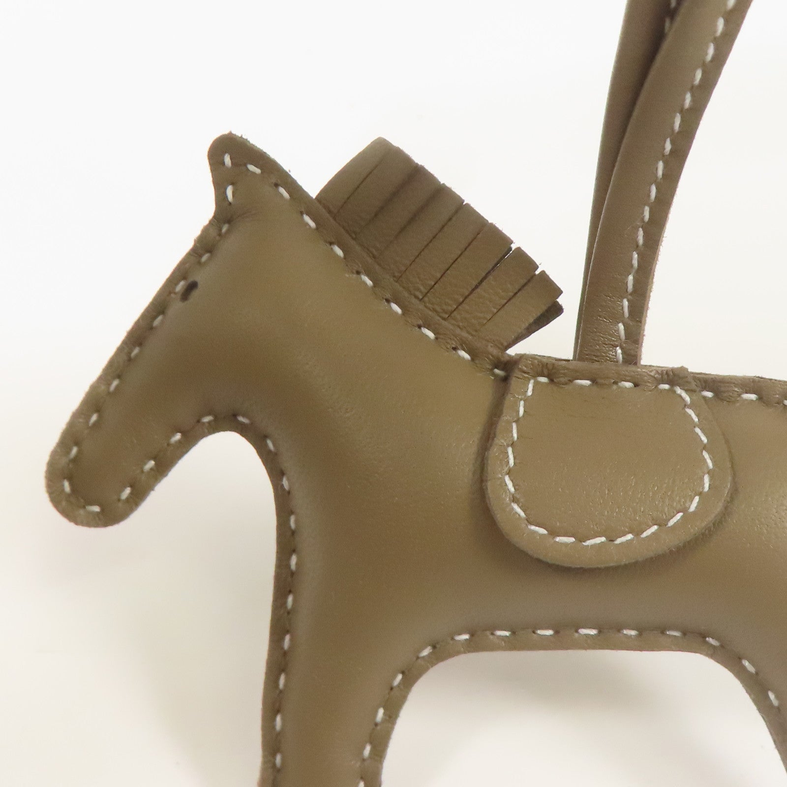 HERMES Milo皮革Rodeo掛飾Etoupe