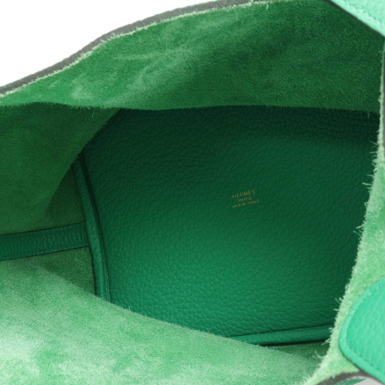 HERMES Clemence皮革Picotin MM手挽袋Menthe