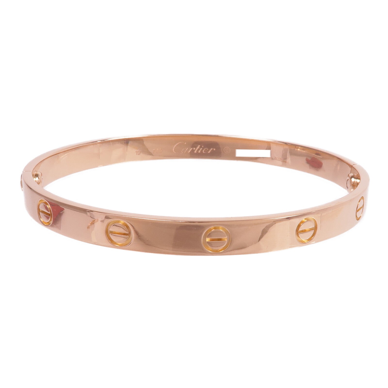 CARTIER 18K玫瑰金Love Bracelet手鐲Cartier#19