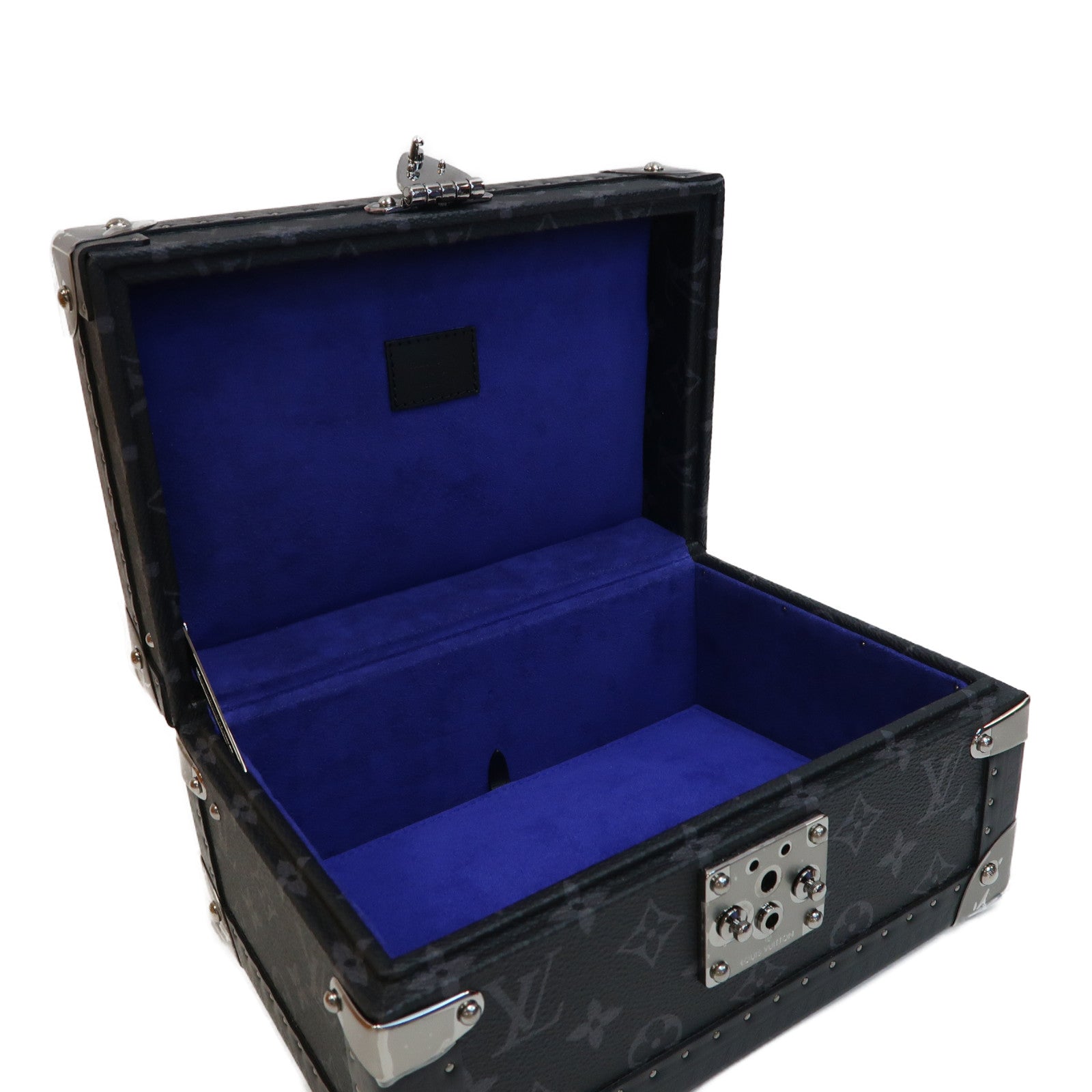 LOUIS VUITTON Monogram Coffret Tresor 24銀扣行李箱黑色