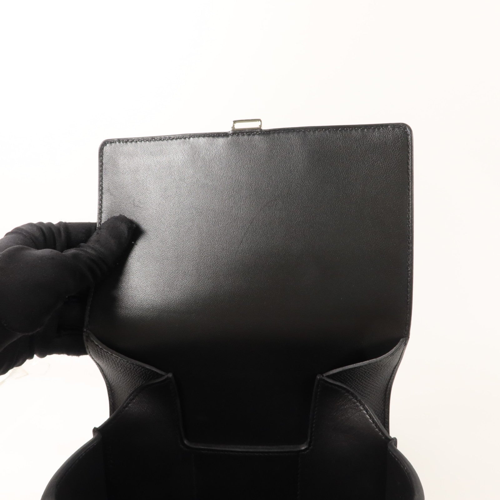 HERMES Epsom皮革Della Cavalleria Mini肩背袋Noir