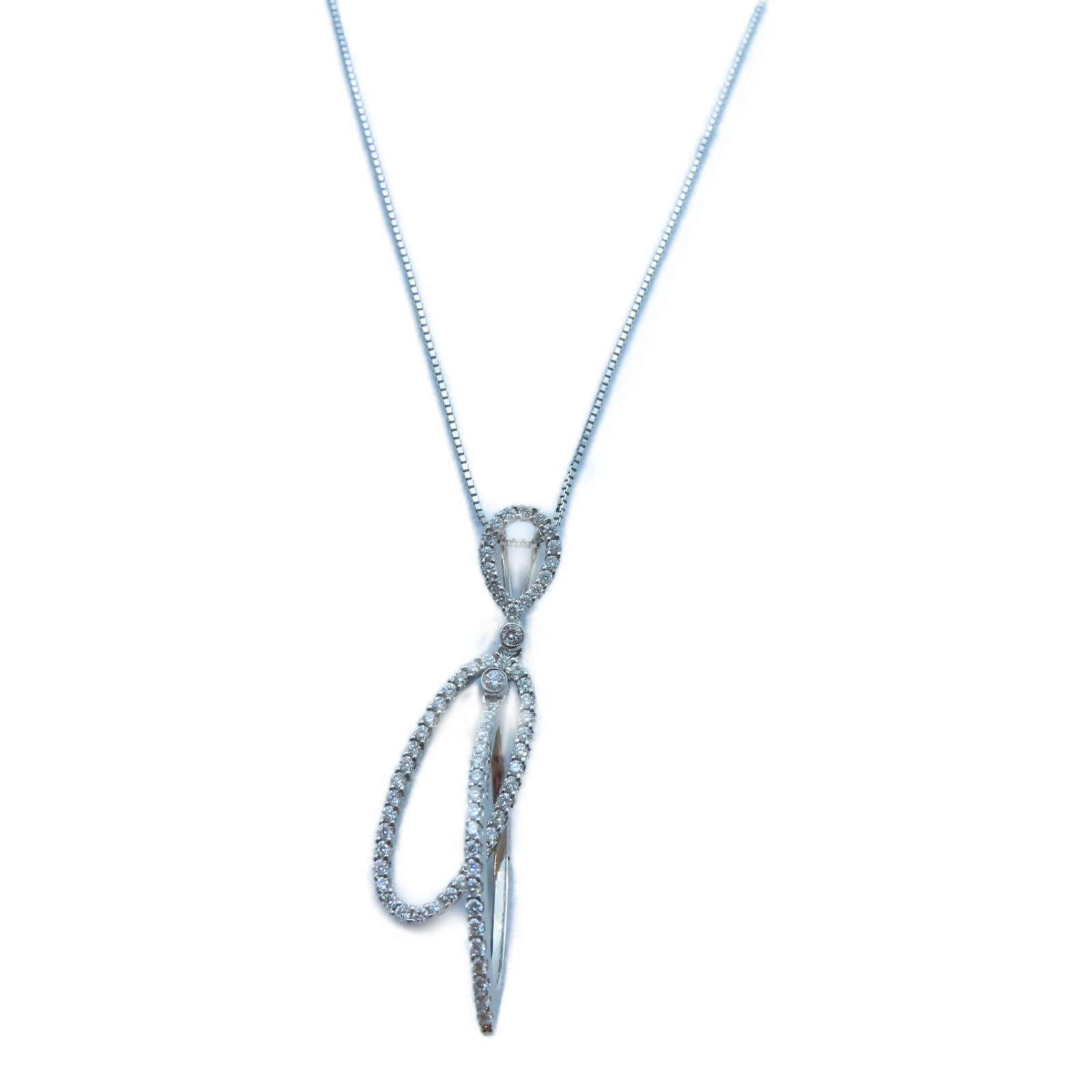JEWELRY 【激減優惠】18K白金Diamond Necklace鑽石項鍊#44cm