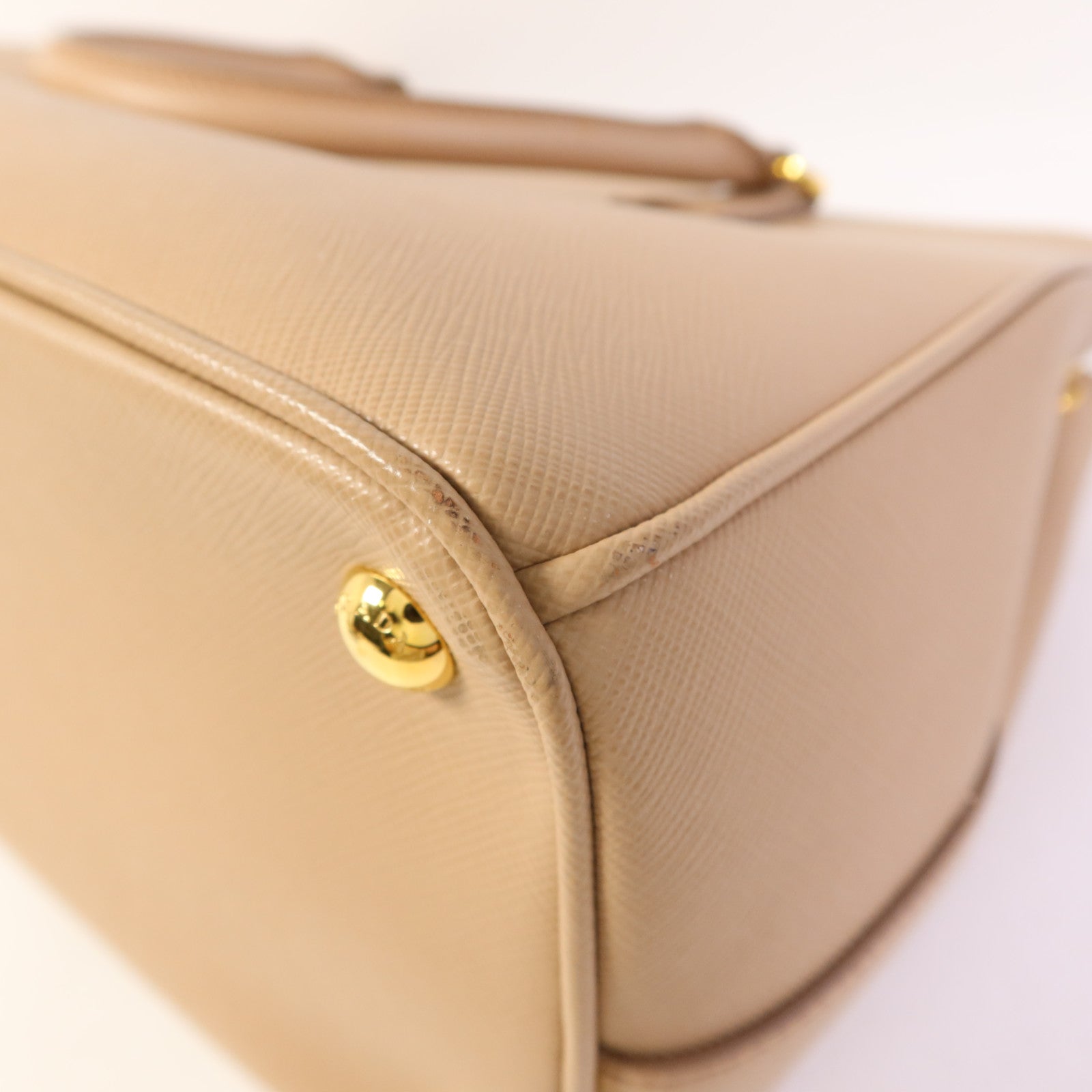 PRADA Saffiano皮革Galleria金扣手挽肩背兩用袋