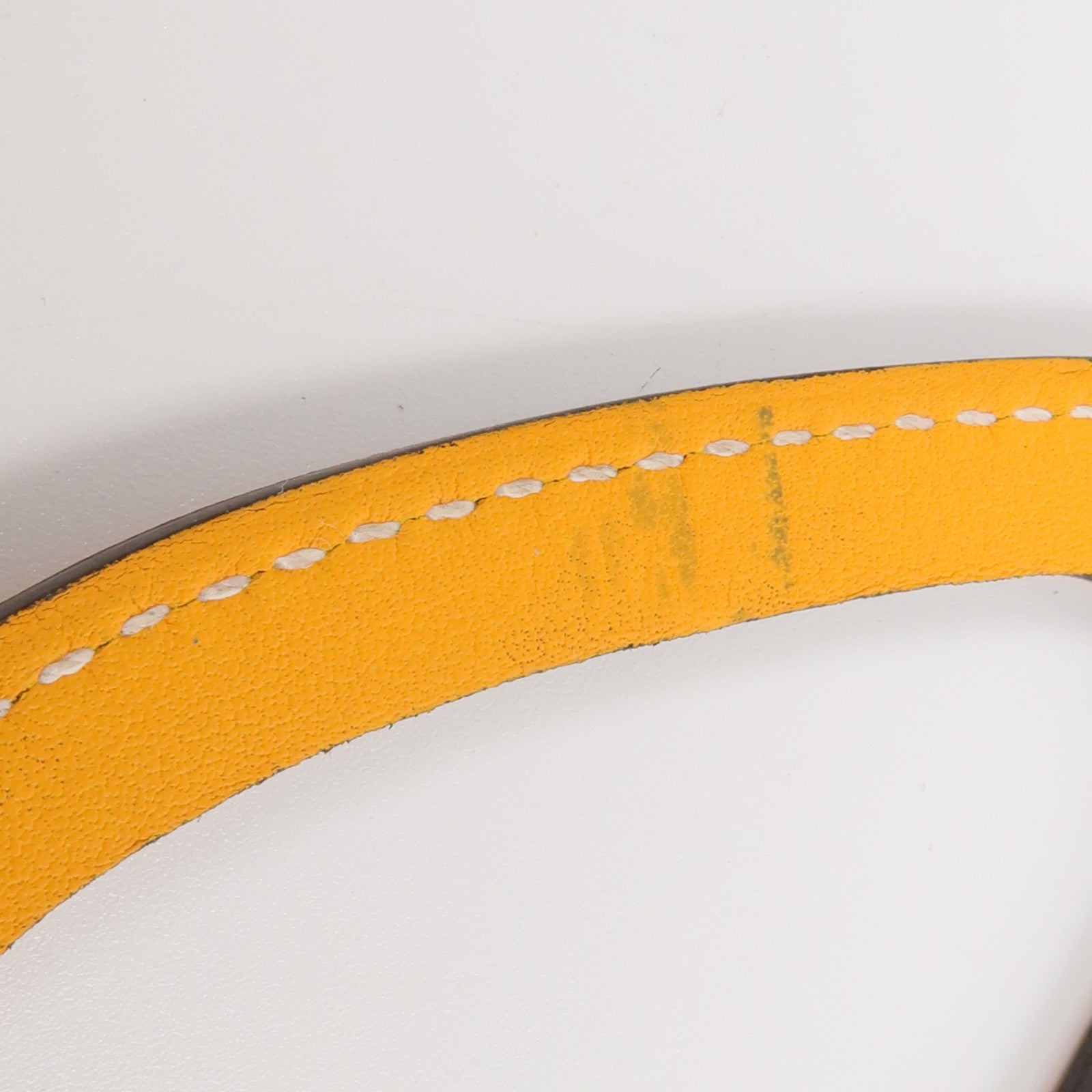 HERMES Swift皮革Paddock Cheval Bag Charm掛飾Jaune d'Or