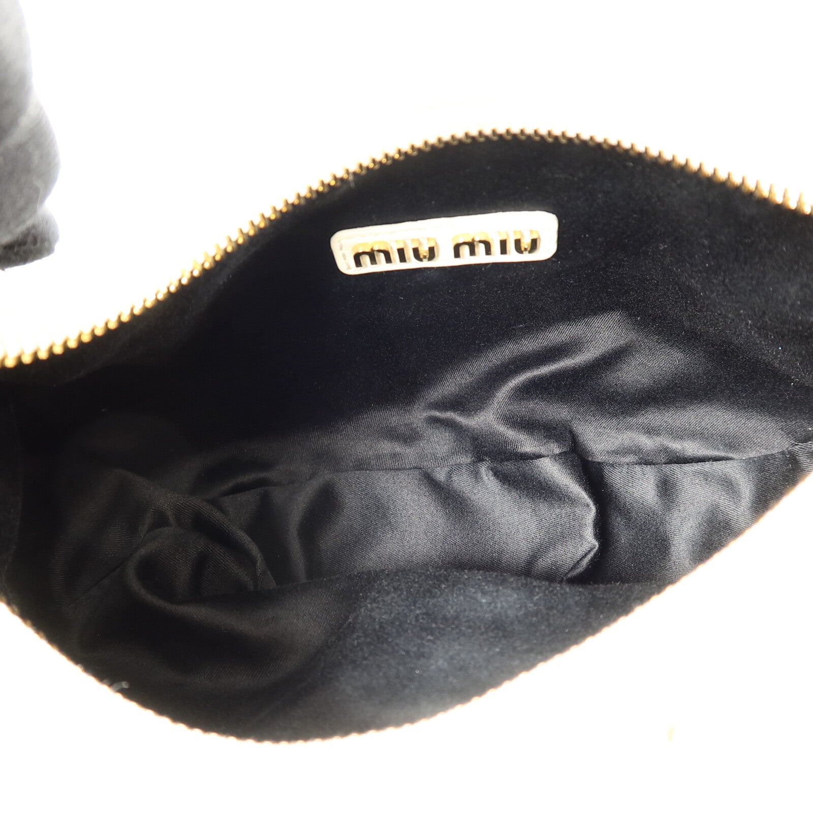 Miu Miu 羊皮皮革Wander Matelasse Hobo手挽肩背兩用袋