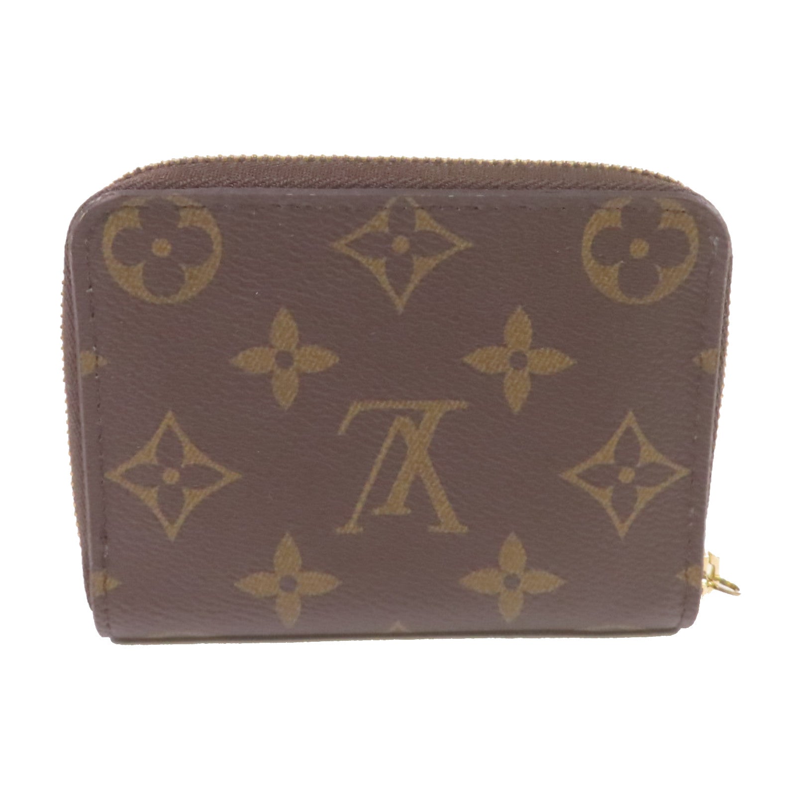 LOUIS VUITTON Monogram Zippy Coin Purse金扣拉鏈零錢包啡色