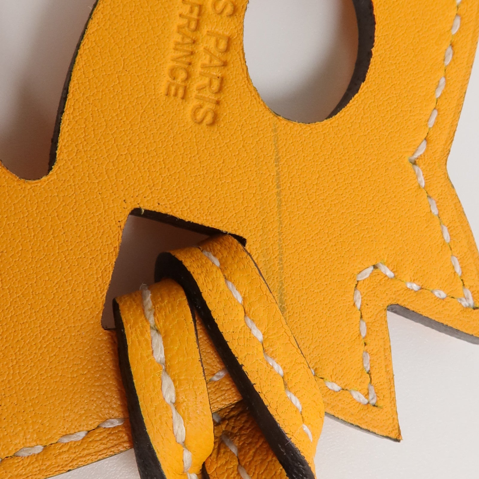 HERMES Swift皮革Paddock Cheval Bag Charm掛飾Jaune d'Or