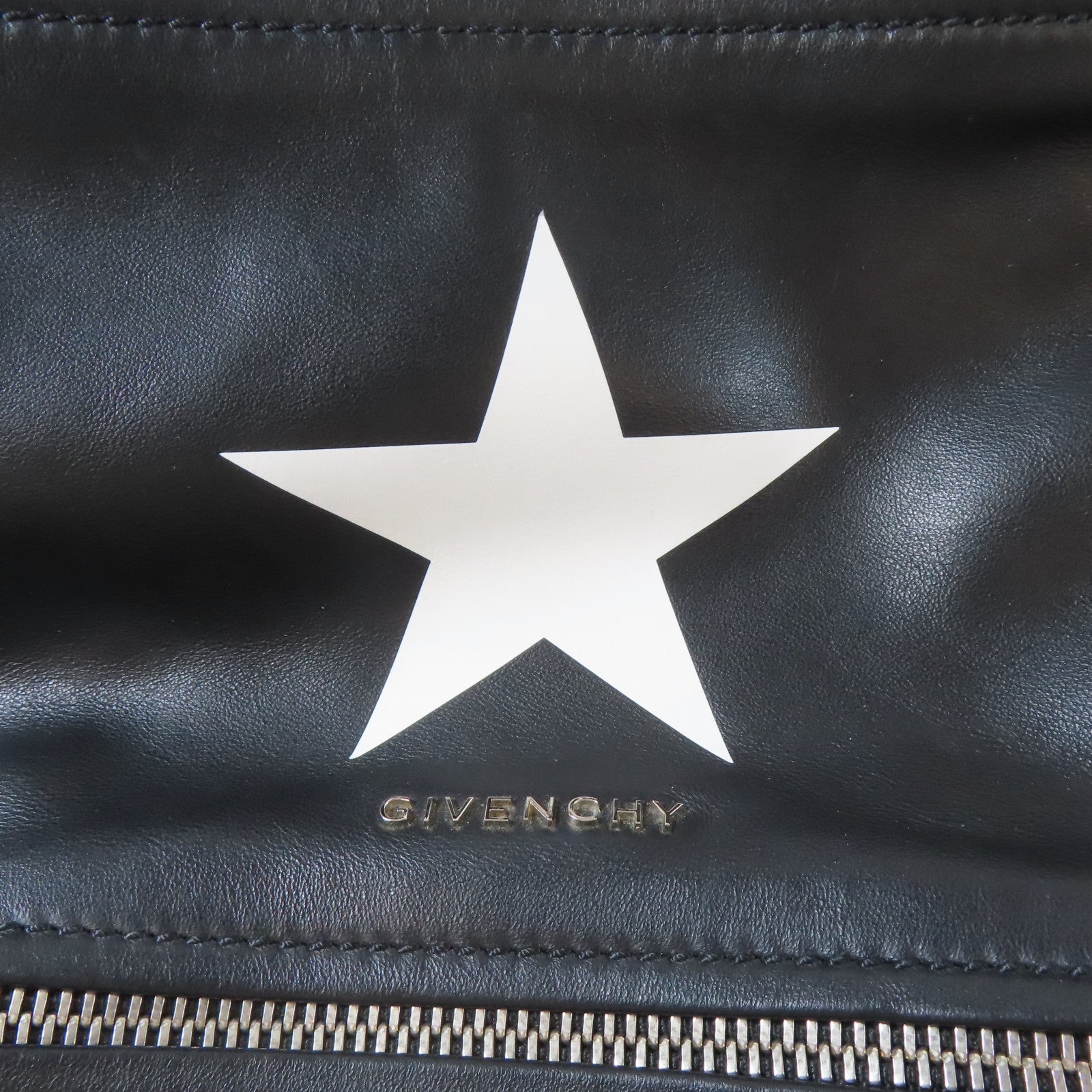 GIVENCHY 【激減優惠】牛皮皮革Pandora銀扣手挽肩背兩用袋黑色